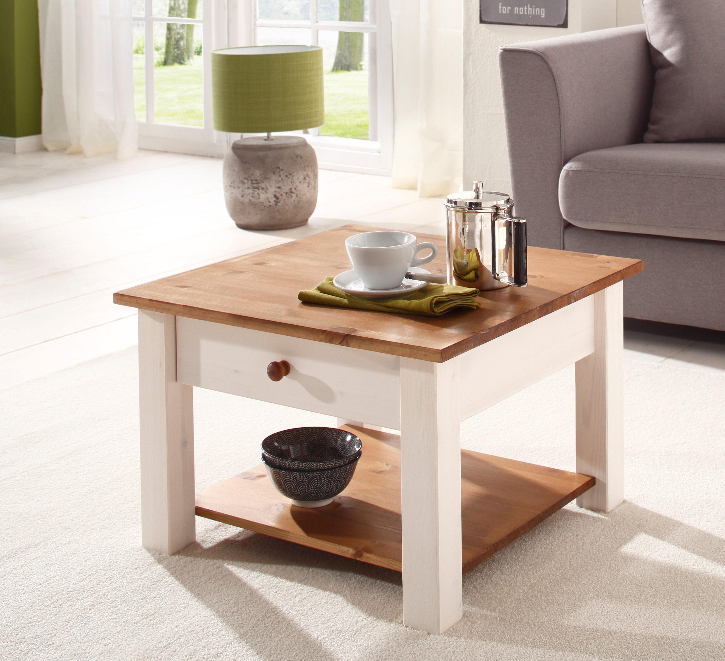 Home affaire Couchtisch »Chicago, TOPSELLER!«, (Couchtisch, Sofatisch), in zwei Größen, Landhausstil, zusätzlicher Stauraum