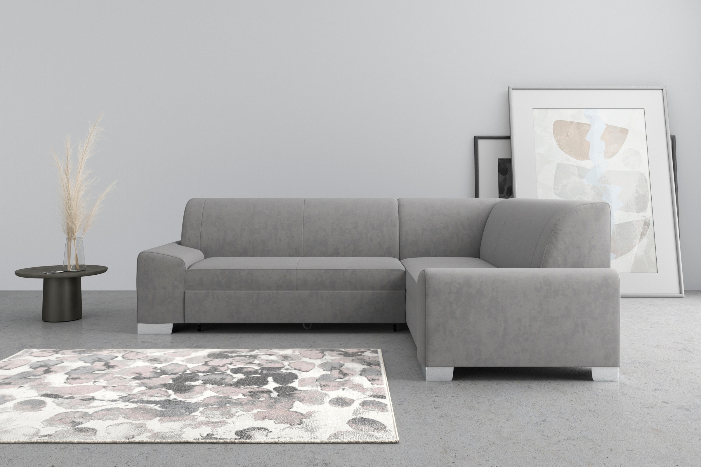 DOMO collection Ecksofa »Anzio in kubischer Formensprache, flache Armlehnen günstig online kaufen