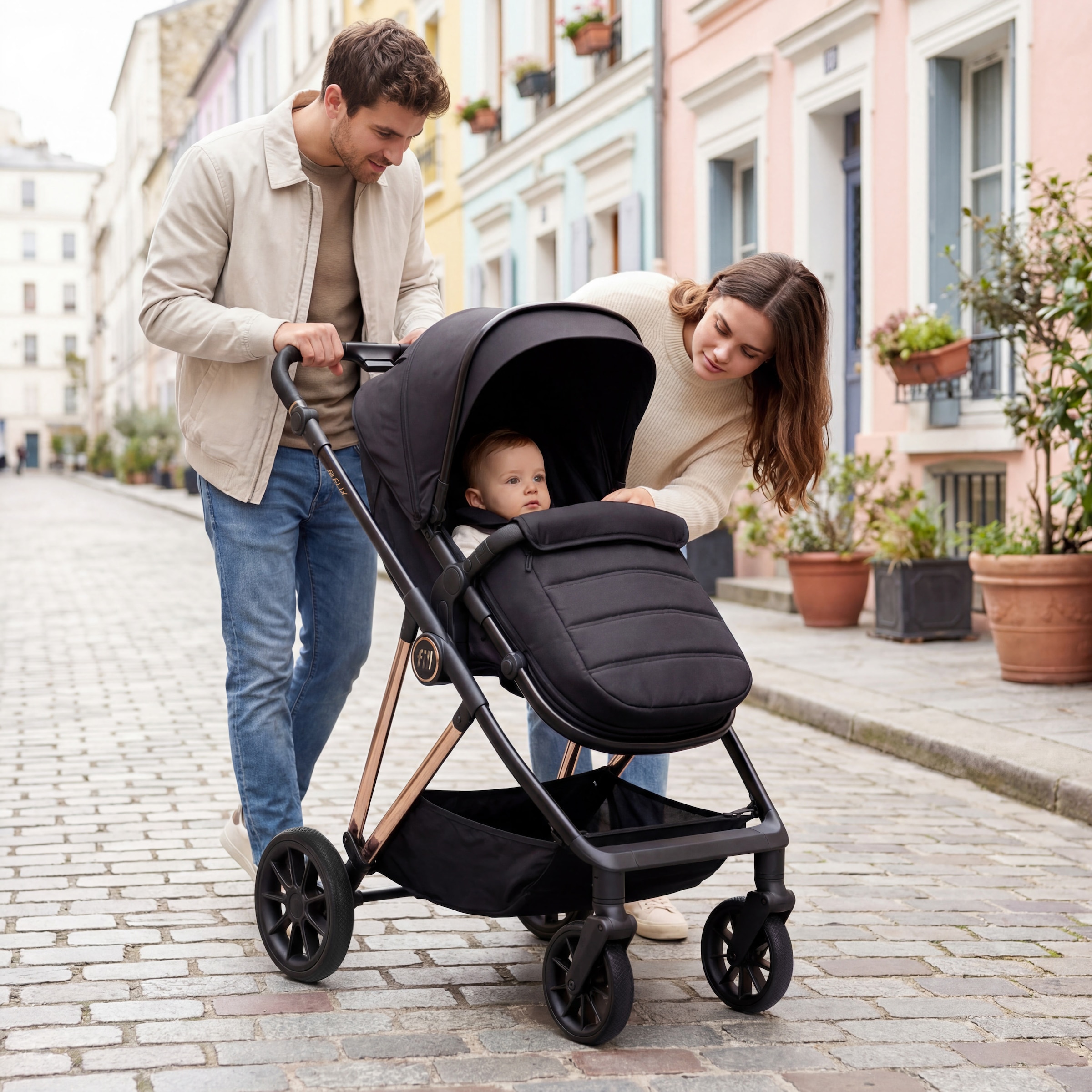 Fillikid Kombi-Kinderwagen »Fill Elix« Babywanne einfach zum Sportsitz umbaubar