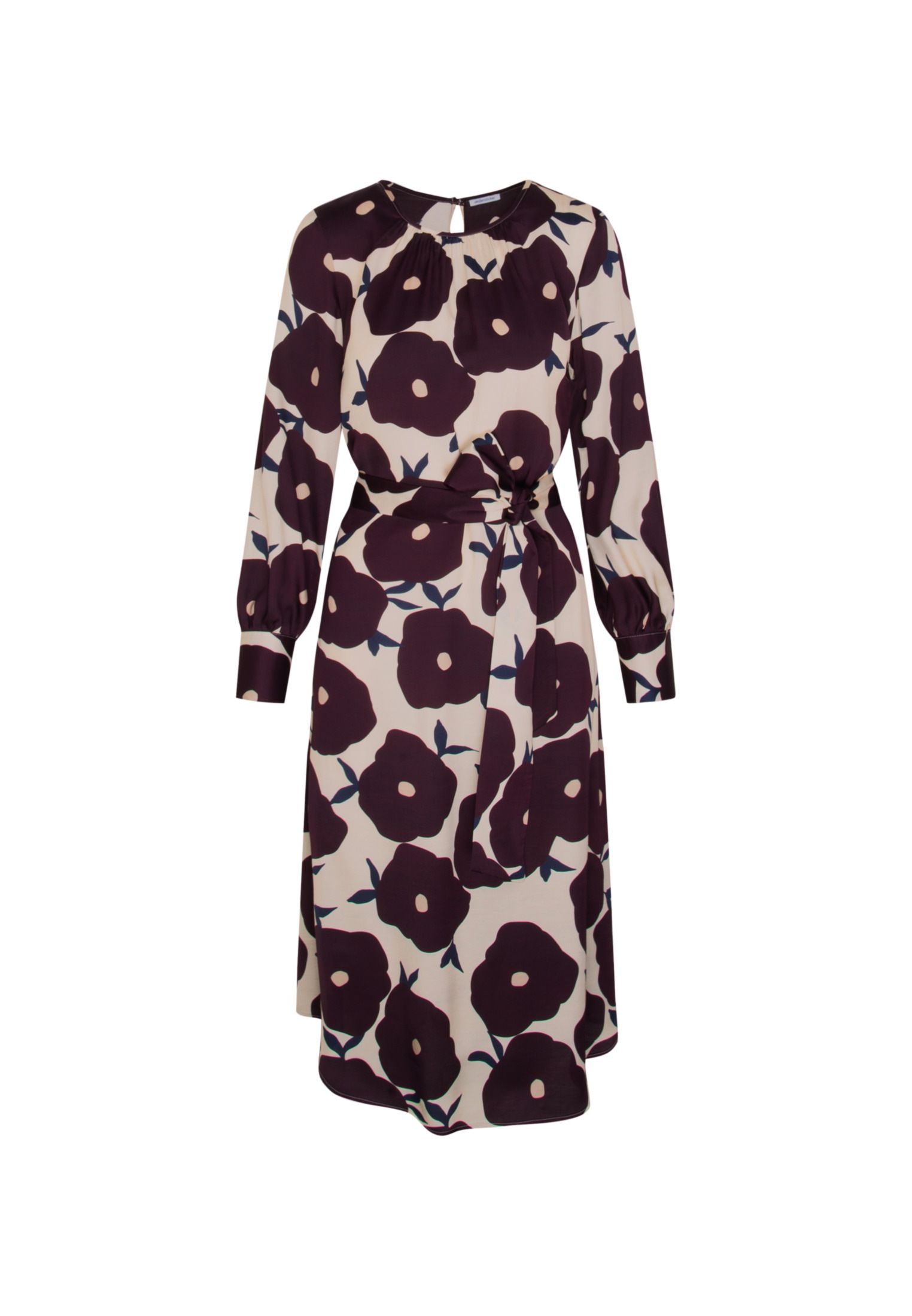 seidensticker Sommerkleid »Schwarze Rose«, Langarm Rundhals Druck