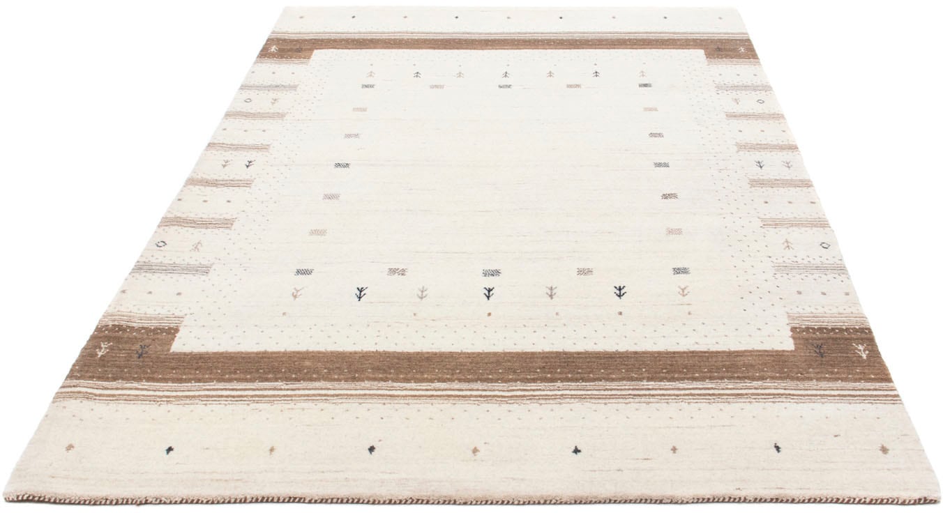 morgenland Wollteppich »Loribaft Bordüre Beige 201 x 144 cm«, rechteckig, 1 günstig online kaufen