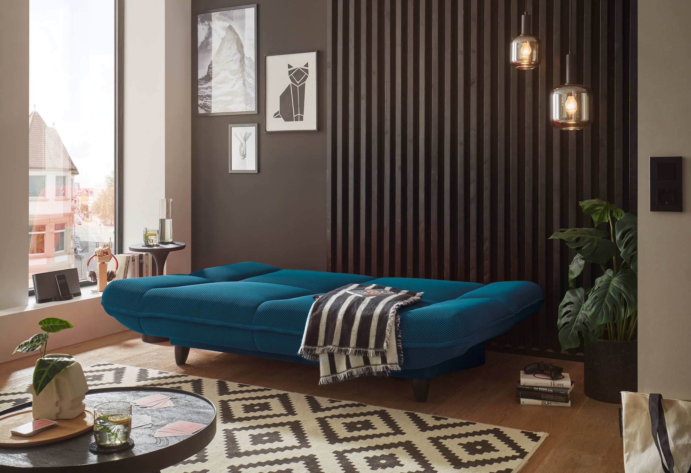 ED EXCITING DESIGN Schlafsofa »Amalia«, mit Bettkasten & 2 Zierkissen