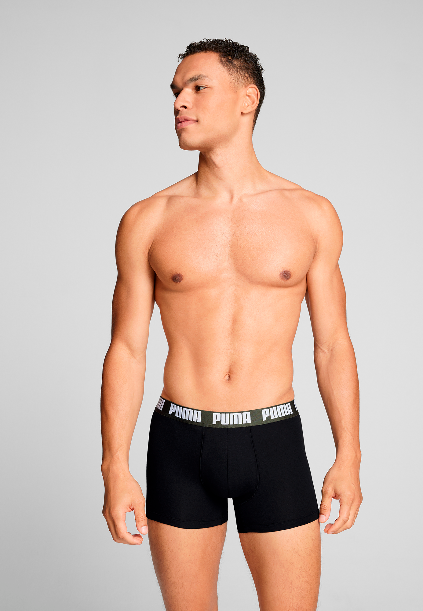 PUMA Boxershorts »PUMA MEN EVERYDAY BASIC BOXERS 2P«, (2er Pack), mit Logobund