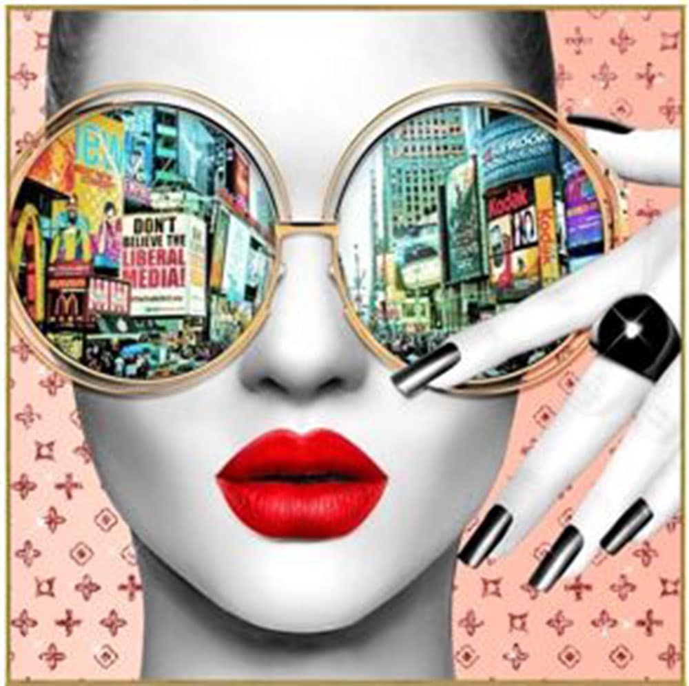 Kare Design Bild mit Rahmen »Gerahmtes Bild Times Square View 80x80cm« günstig online kaufen