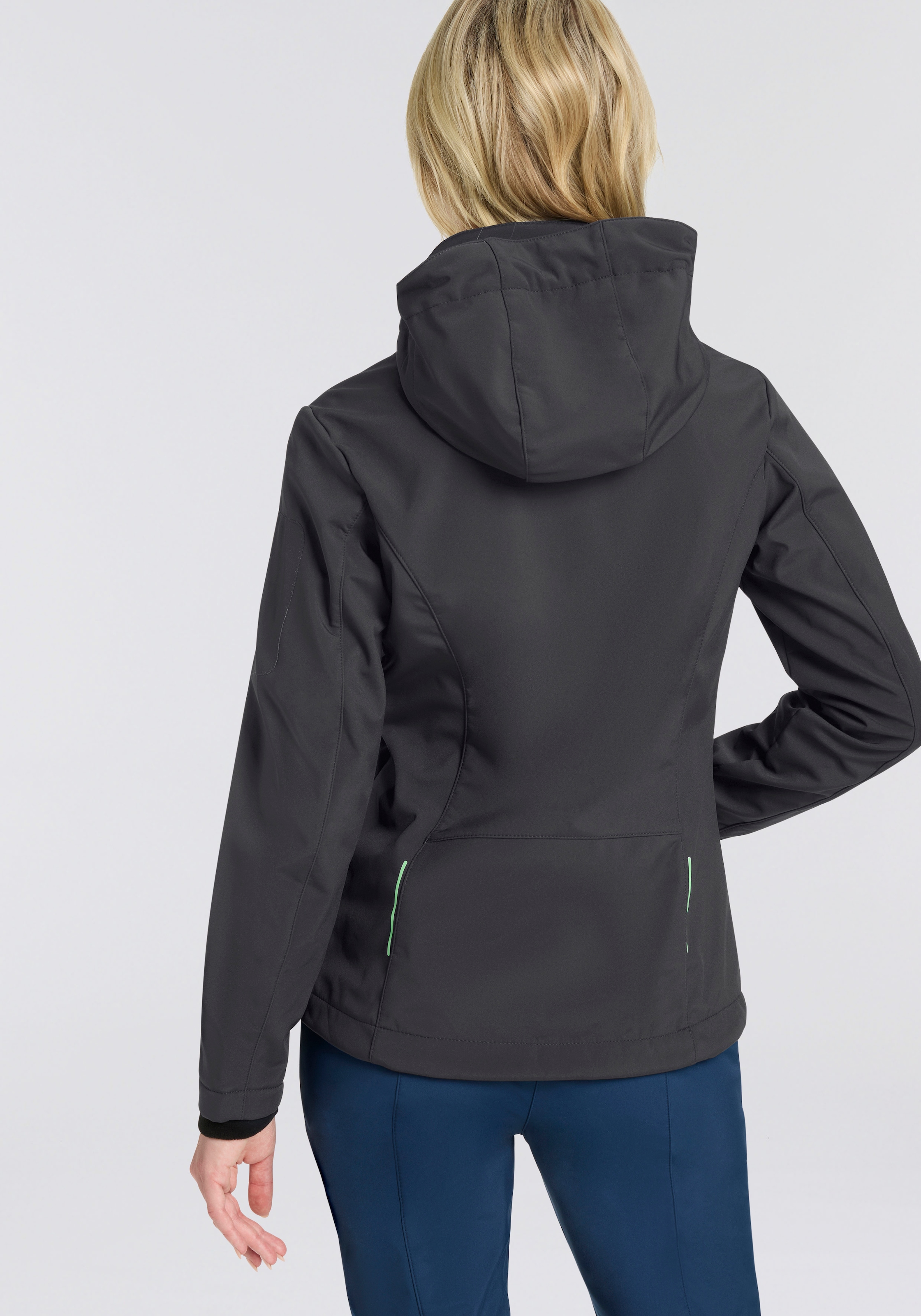 CMP Softshelljacke »WOMAN JACKET DET HOOD« mit Kapuze mit Kapuze, wind- und wasserabweisend