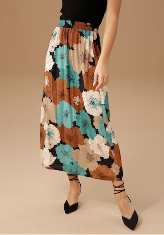 Aniston SELECTED Maxirock, mit Blütendruck in herbstlichen Farben - NEUE KOLLEKTION kaufen