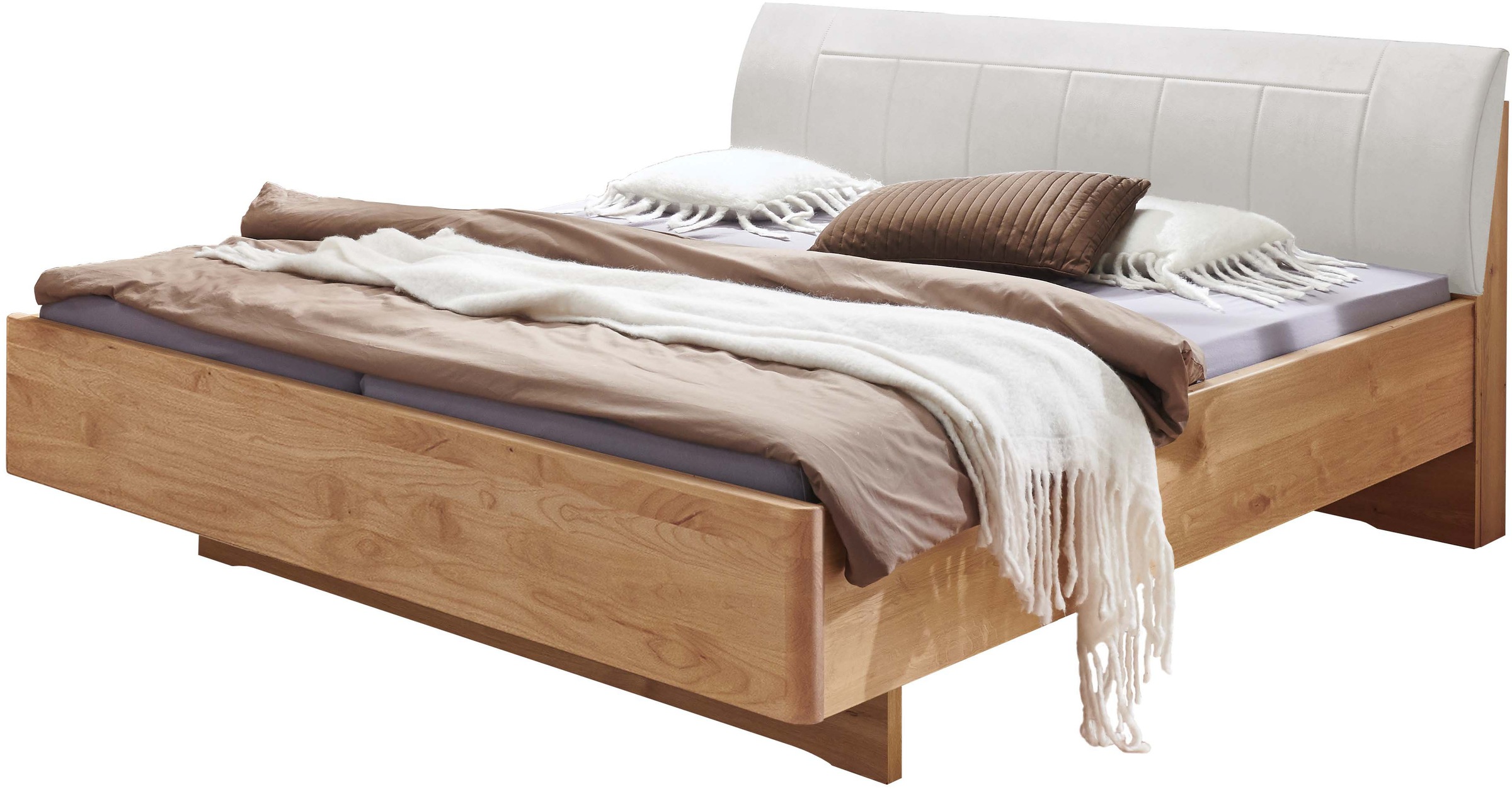 WIEMANN Holzbett »Cardiff, Bettgestell, Bettrahmen, teilmassiv, mit Polster günstig online kaufen