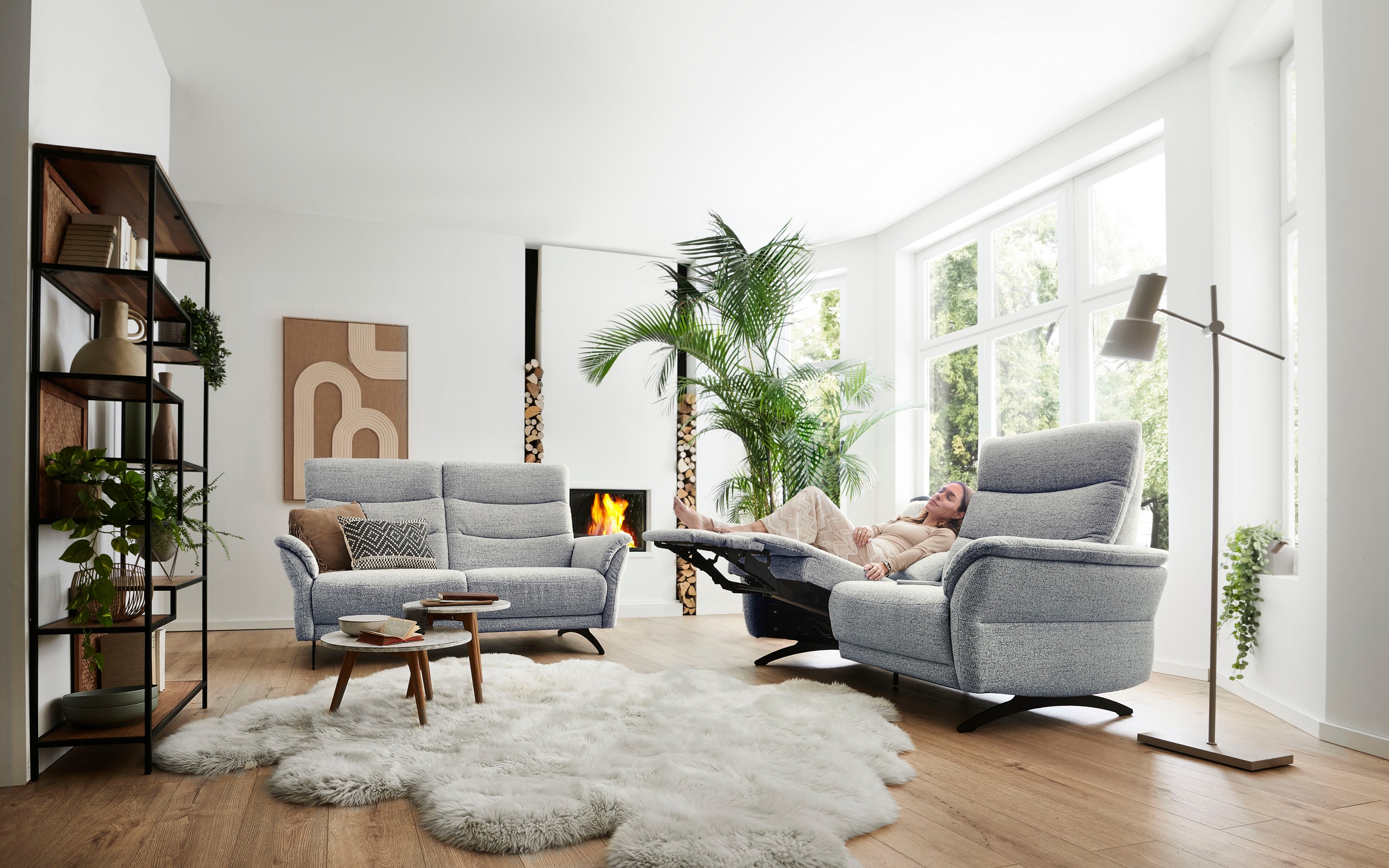 Home affaire Polstergarnitur »Aventis, 2,5- & 2-Sitzer mit motorischer Rela günstig online kaufen