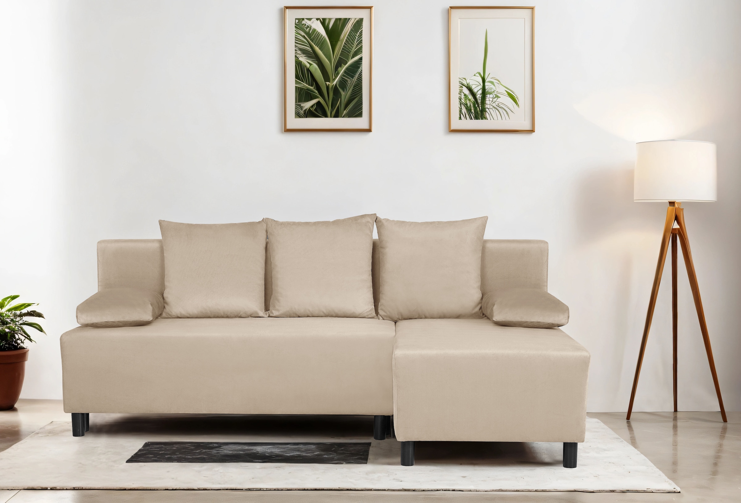 INOSIGN Ecksofa "IWALANI, Schlafsofa mit Bettkasten, Recamiere beidseitig m günstig online kaufen