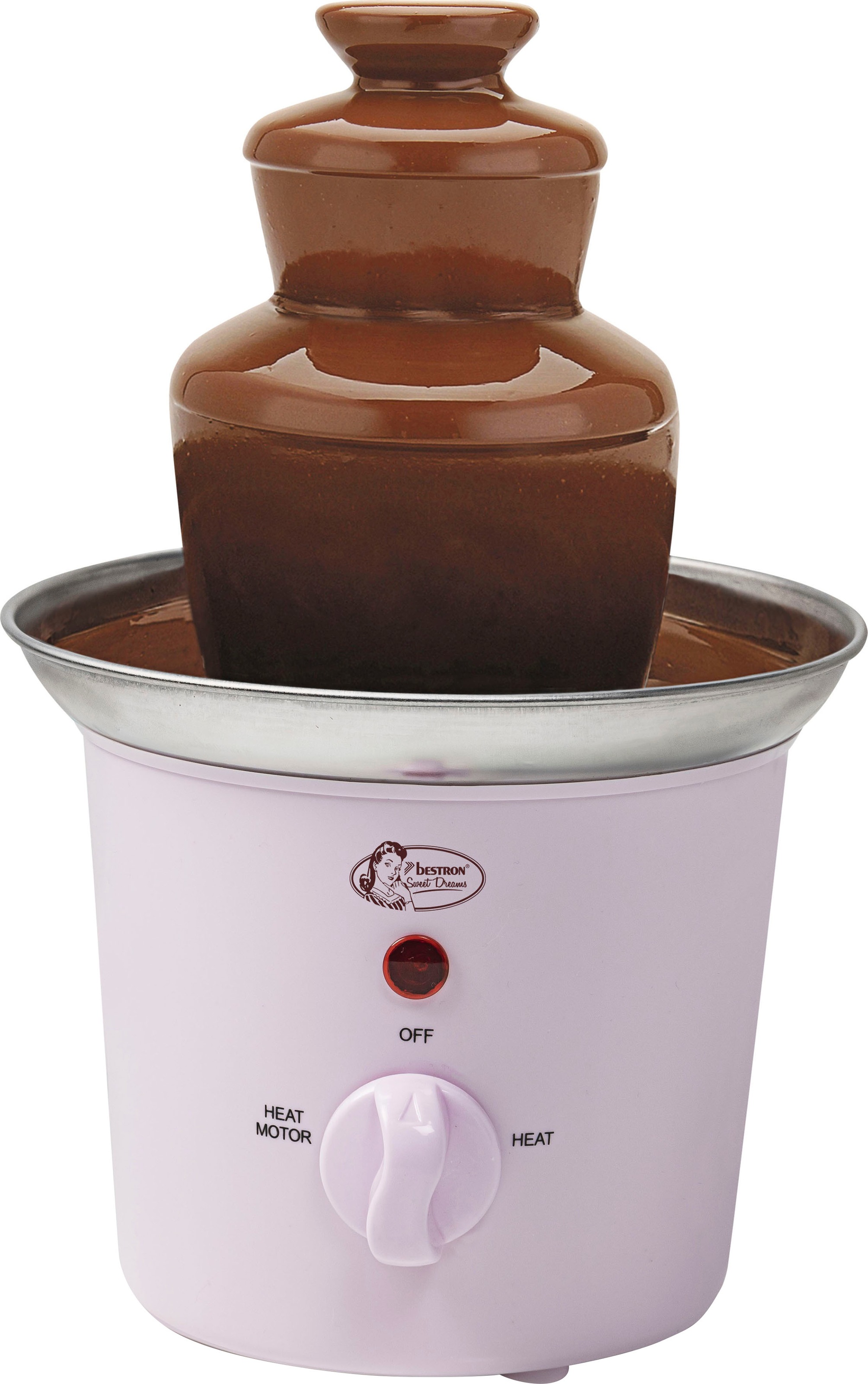 bestron Schokoladenbrunnen »ACF300P«, 3 Etagen, Warmhaltefunktion, 60 Watt,  Farbe: Rosa online bestellen