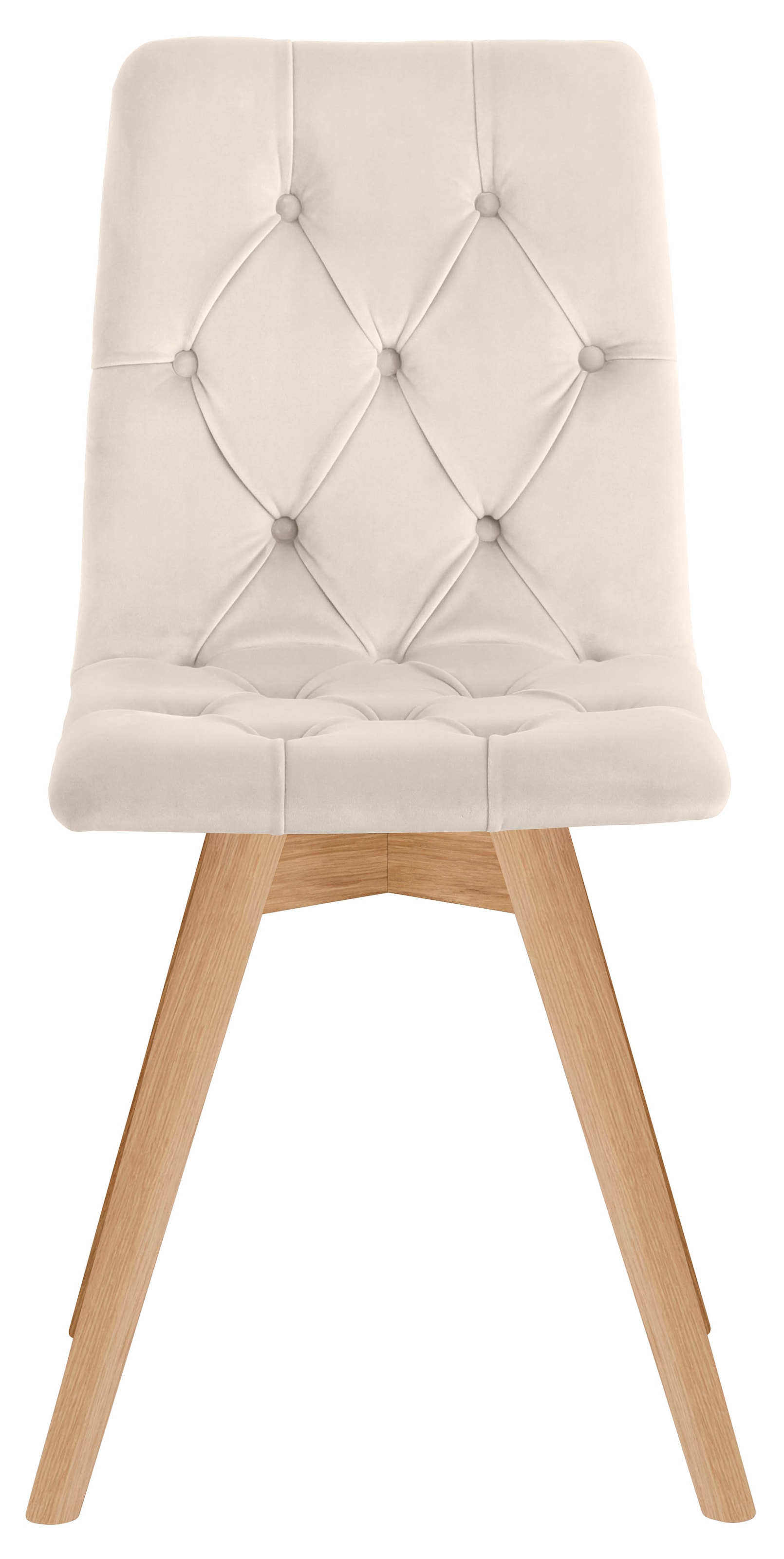 andas Esszimmerstuhl »Rania«, (Set), 6 St., Samtoptik, im 2er/4er/6er Set, Massivholzbeinen
