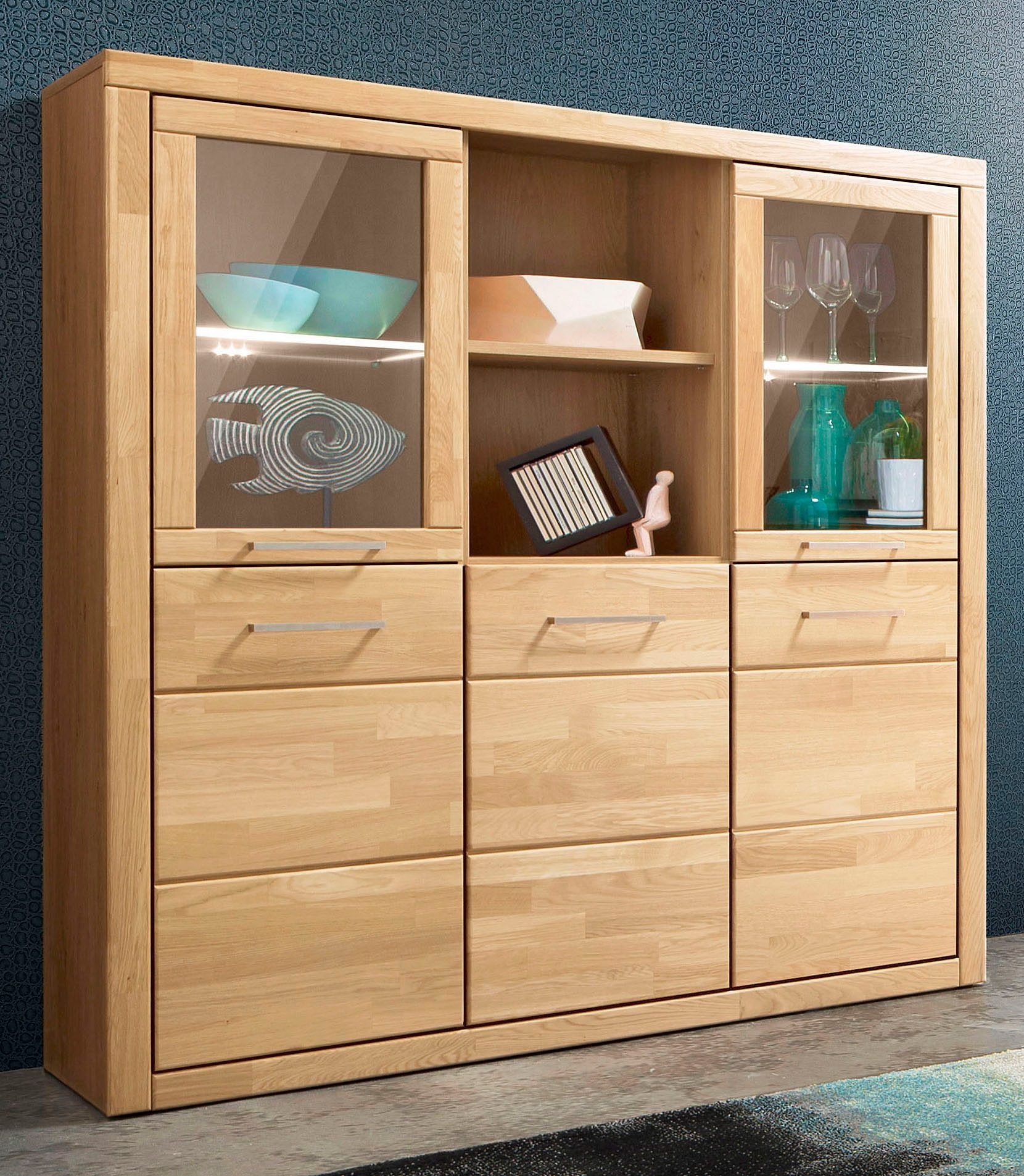 Woltra Highboard »Trondheim«, 130 cm Breite Online-Shop im bestellen