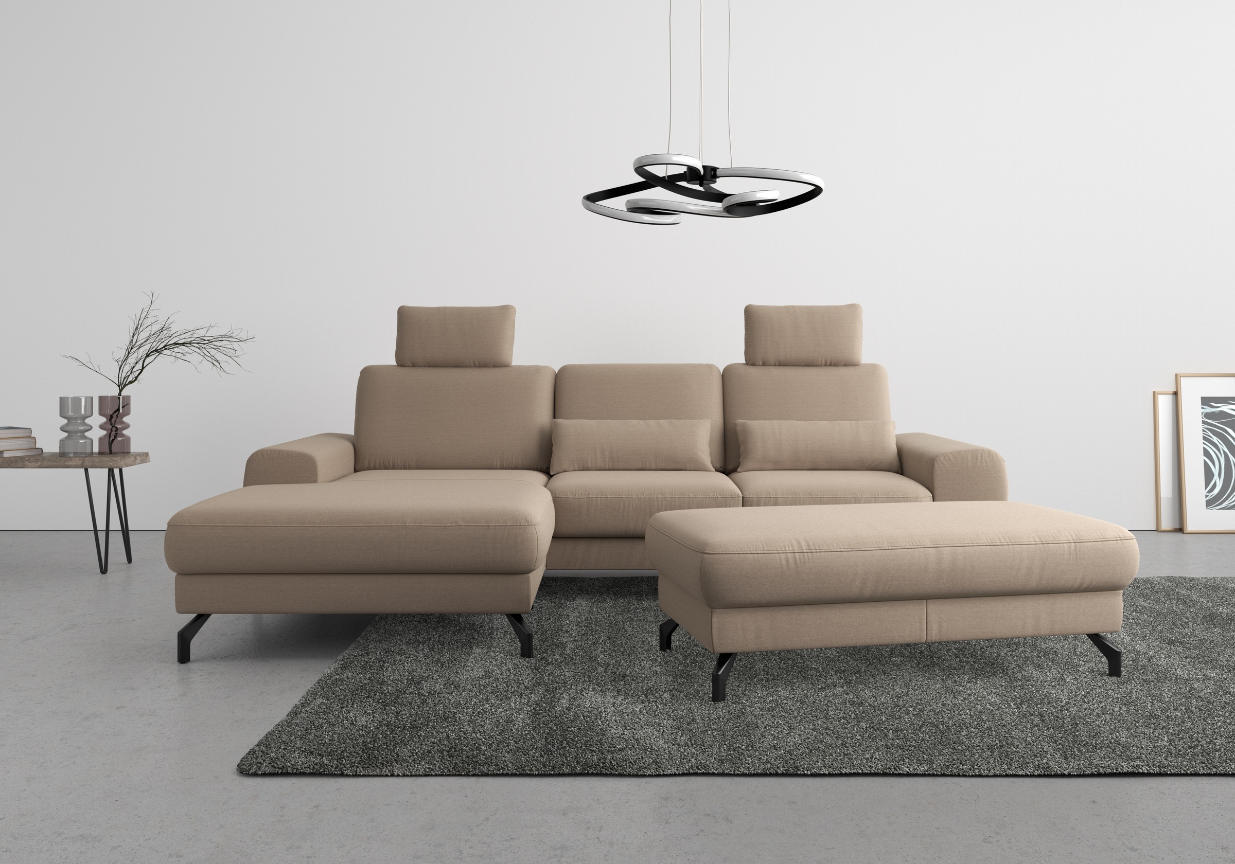 sit&more Ecksofa "Cinturo L-Form", inklusive Sitztiefenverstellung und Fede günstig online kaufen