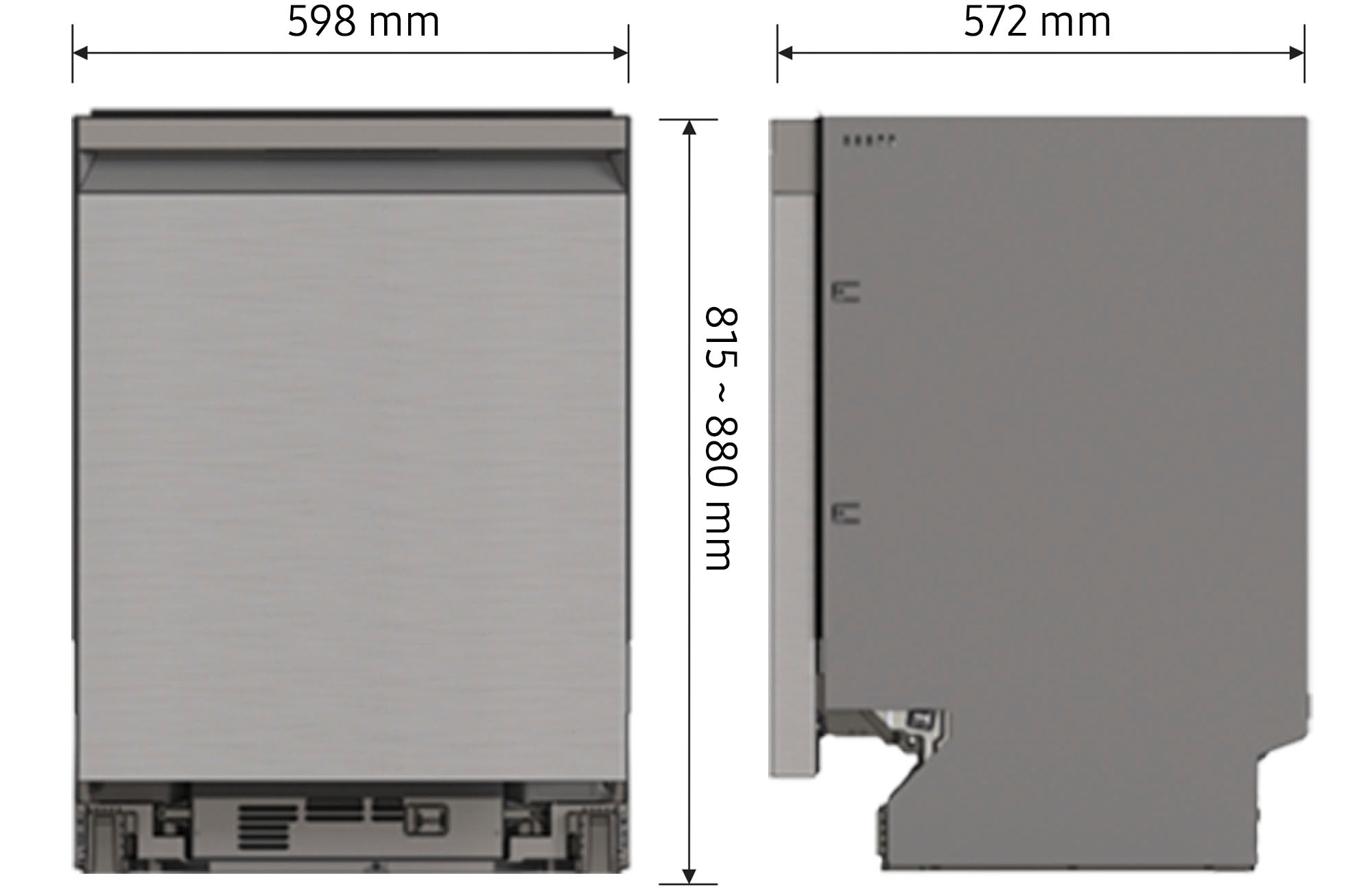 Samsung teilintegrierbarer Geschirrspüler »DW60CG550SSR«, 14 Maßgedecke