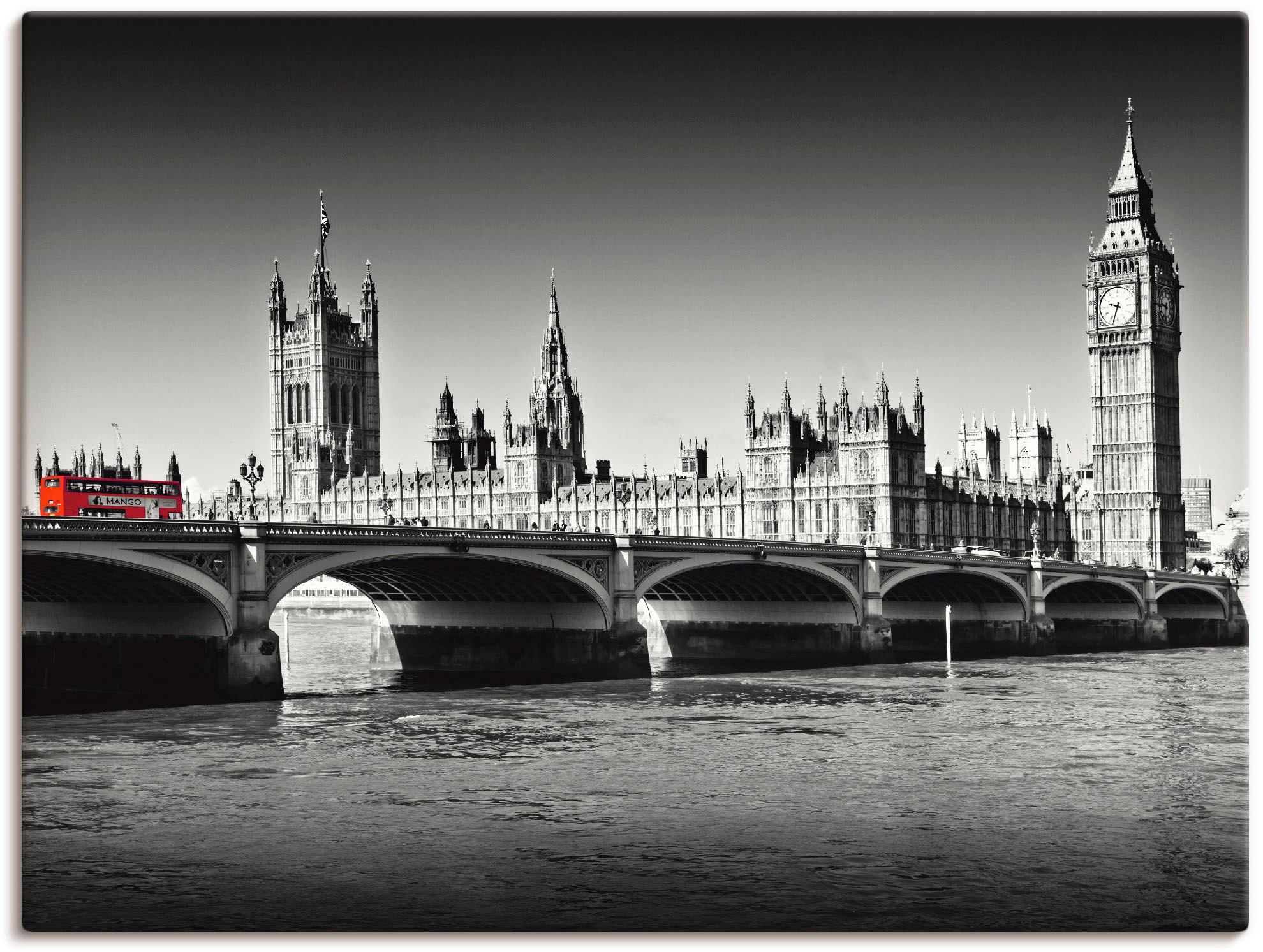 Artland Leinwandbild »Houses of Parliament & Themse«, Großbritannien, (1 St günstig online kaufen
