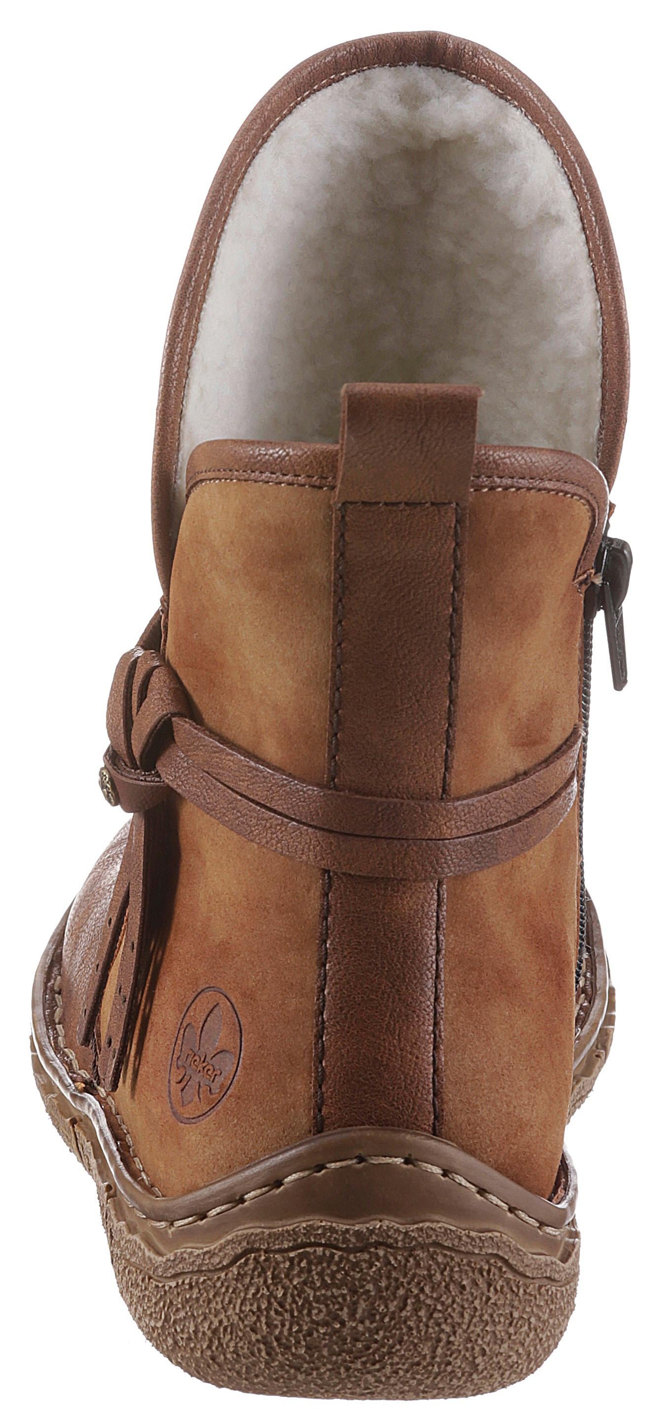 Rieker Winterboots, Winterstiefelette, Schlupfboots, im Materialmix