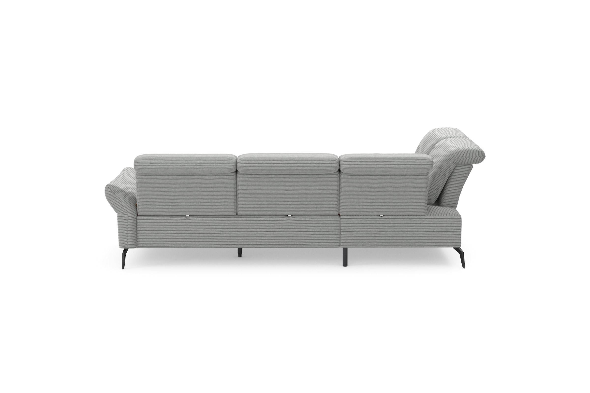 INOSIGN Ecksofa »Coco L-Form«, Sitztiefen-, Arm- und Kopfteilverstellung, Cord-Bezug, Fußhöhe 15 cm