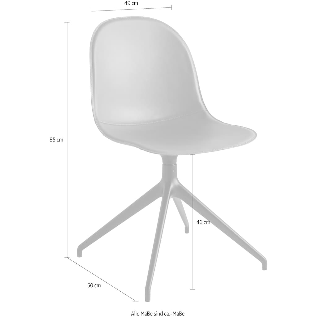 connubia 4-Fußstuhl »Academy CB/1694-LHS / -V_P15_180«, Leder