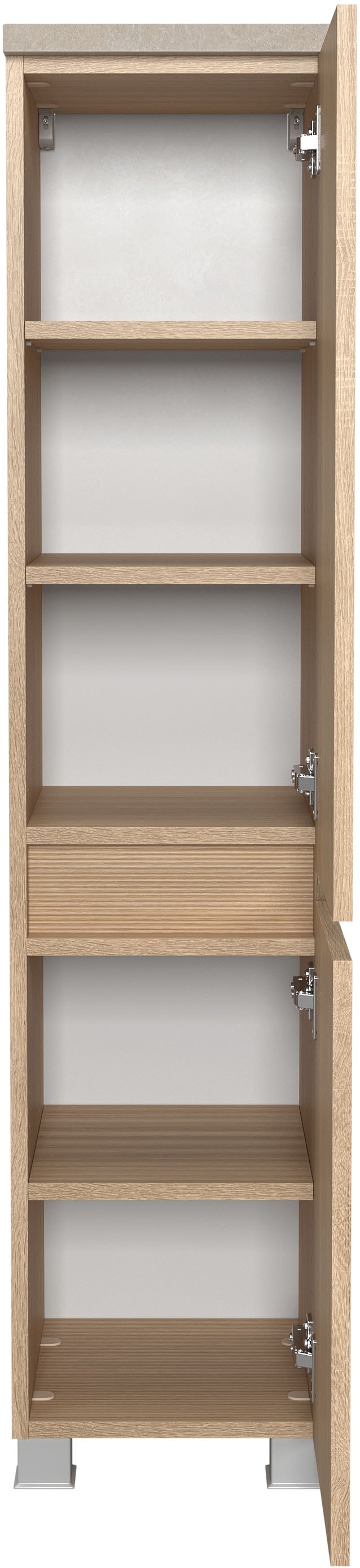 welltime Badmöbel-Set »Set 90 cm breit, Badmöbel mit LED-Beleuchtung«, Held Möbel, 3tlg. Unterbecken-Set, Eixo