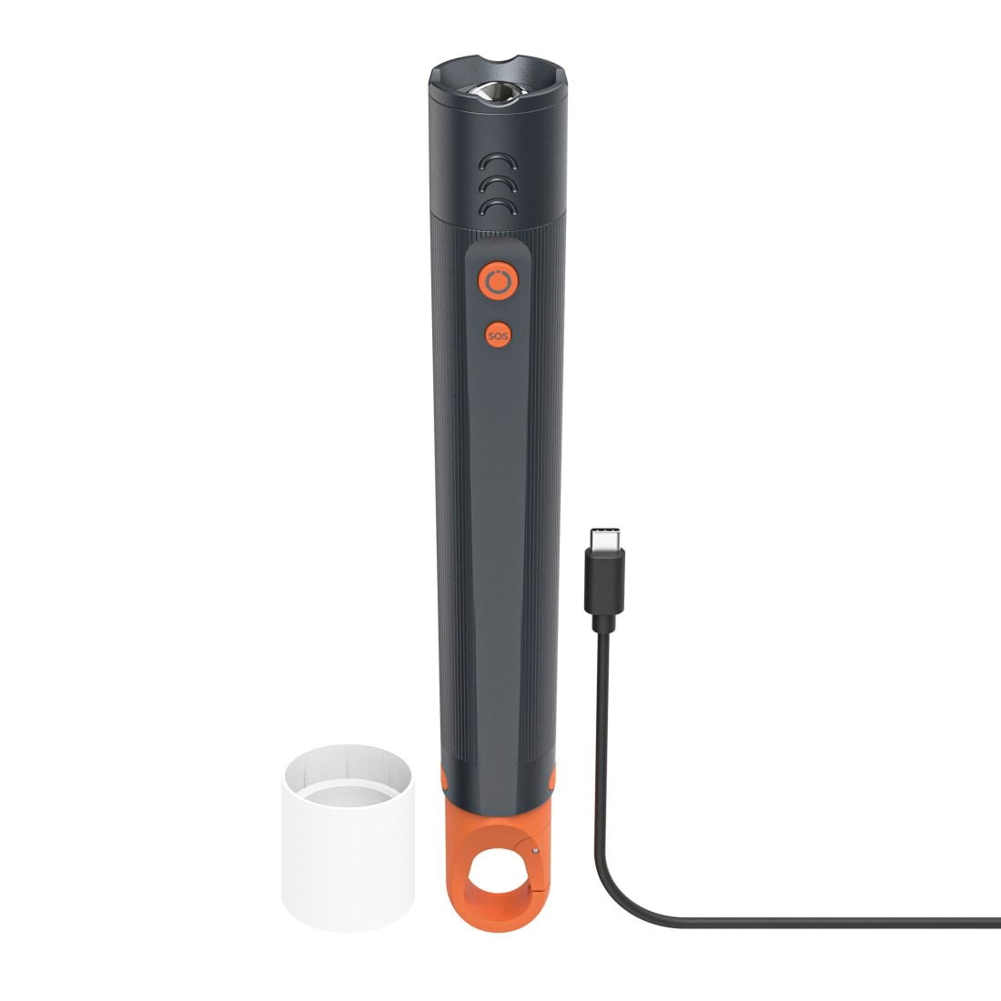 Hama LED Taschenlampe »LED Taschenlampe aufladbar (4 Lichtmodi, zoombar, stoßfest, SOS-Modus)« stromsparend, 300 m Leuchtweite, robust