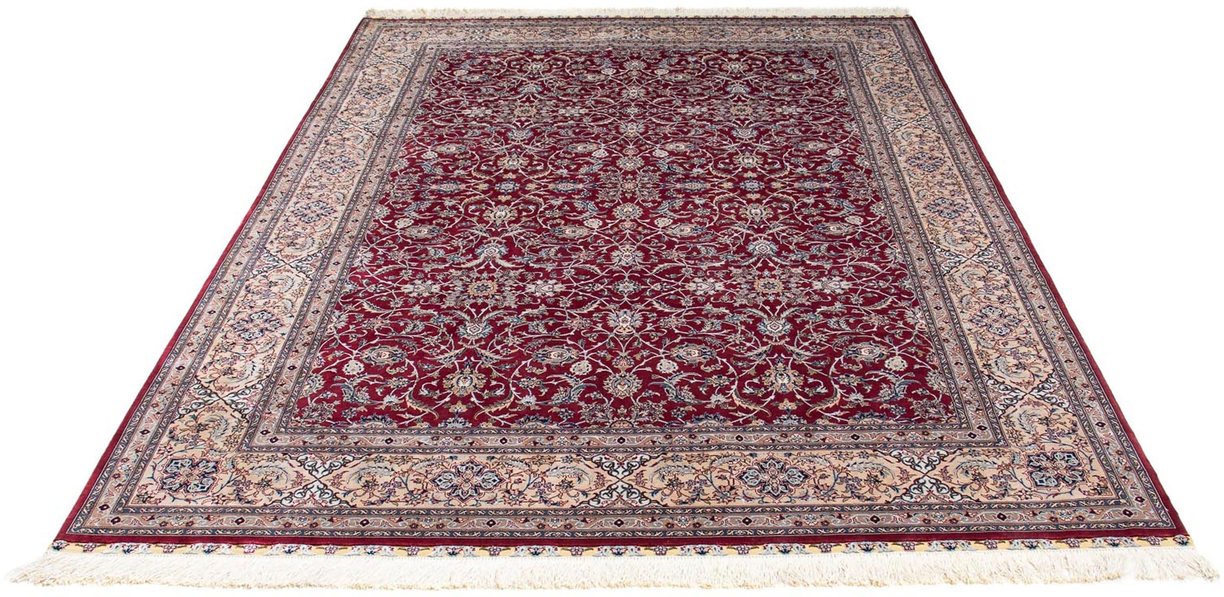 morgenland Orientteppich »Hereke - 246 x 170 cm - dunkelrot«, rechteckig, W günstig online kaufen