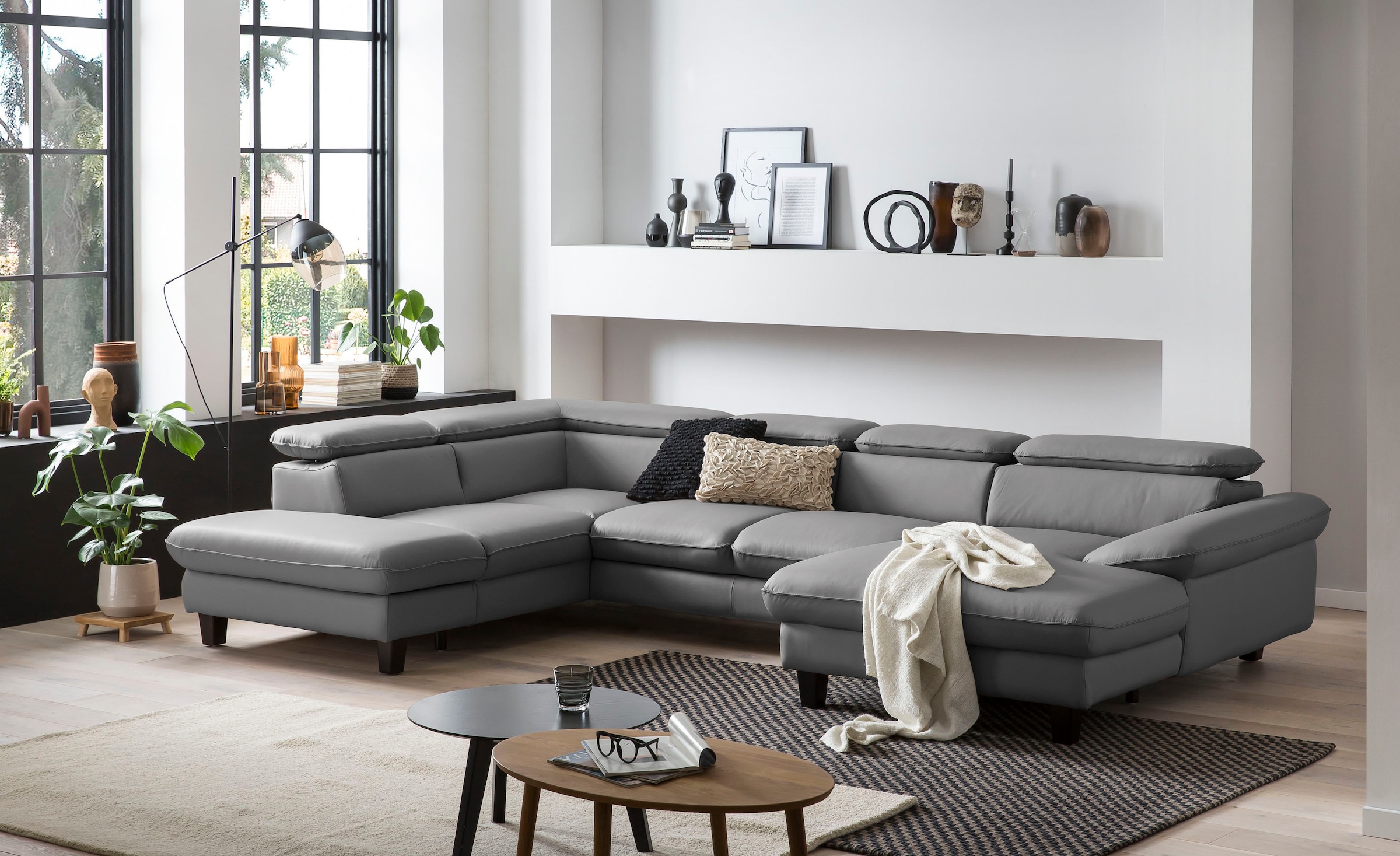 Home affaire Wohnlandschaft »Pilot U-Form« mit Kopfteilverstellung, wahlwei günstig online kaufen