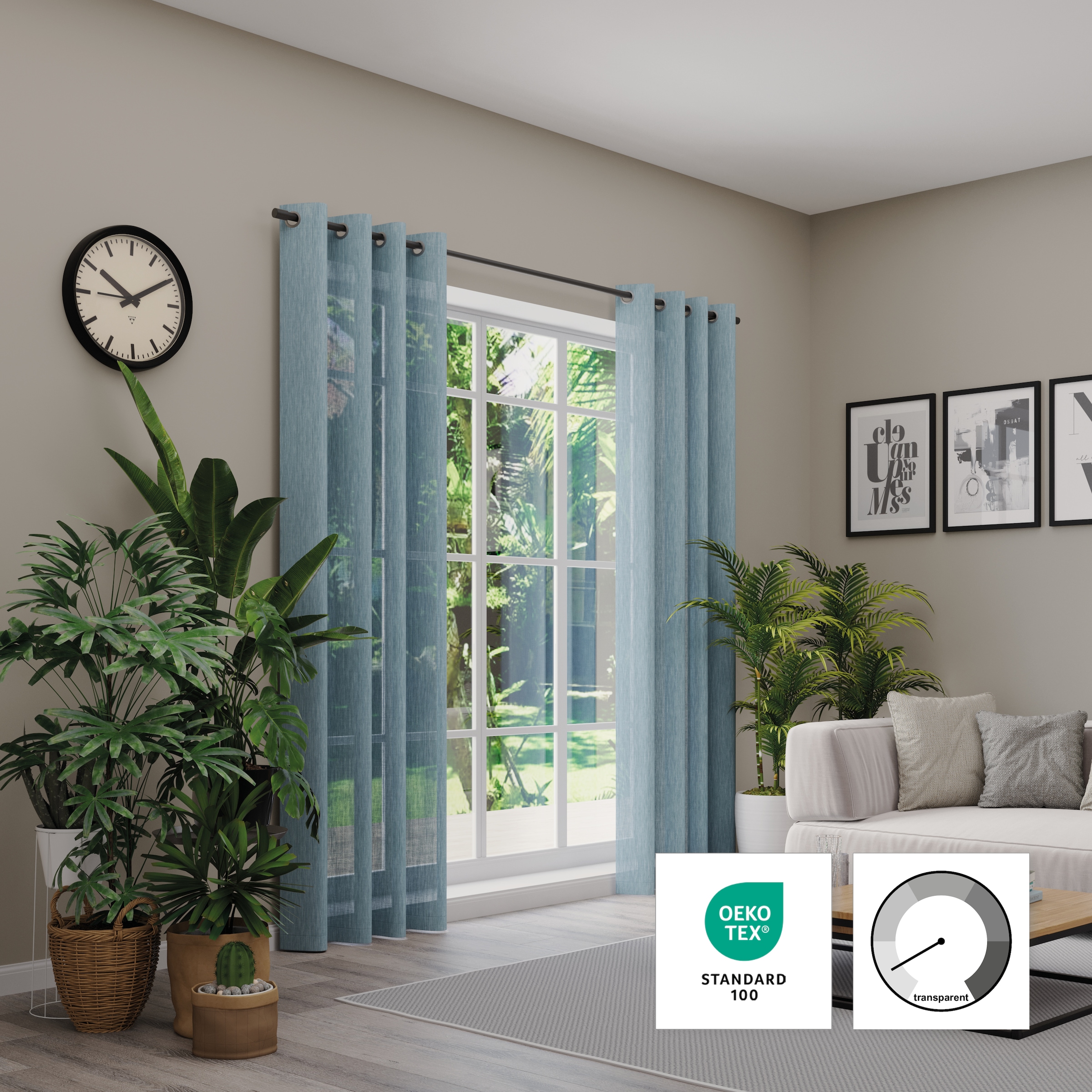 Neutex for you! Vorhang »Libre-ECO« Ösen 1 Stk. tlg. Breite 142 cm, nach Maß