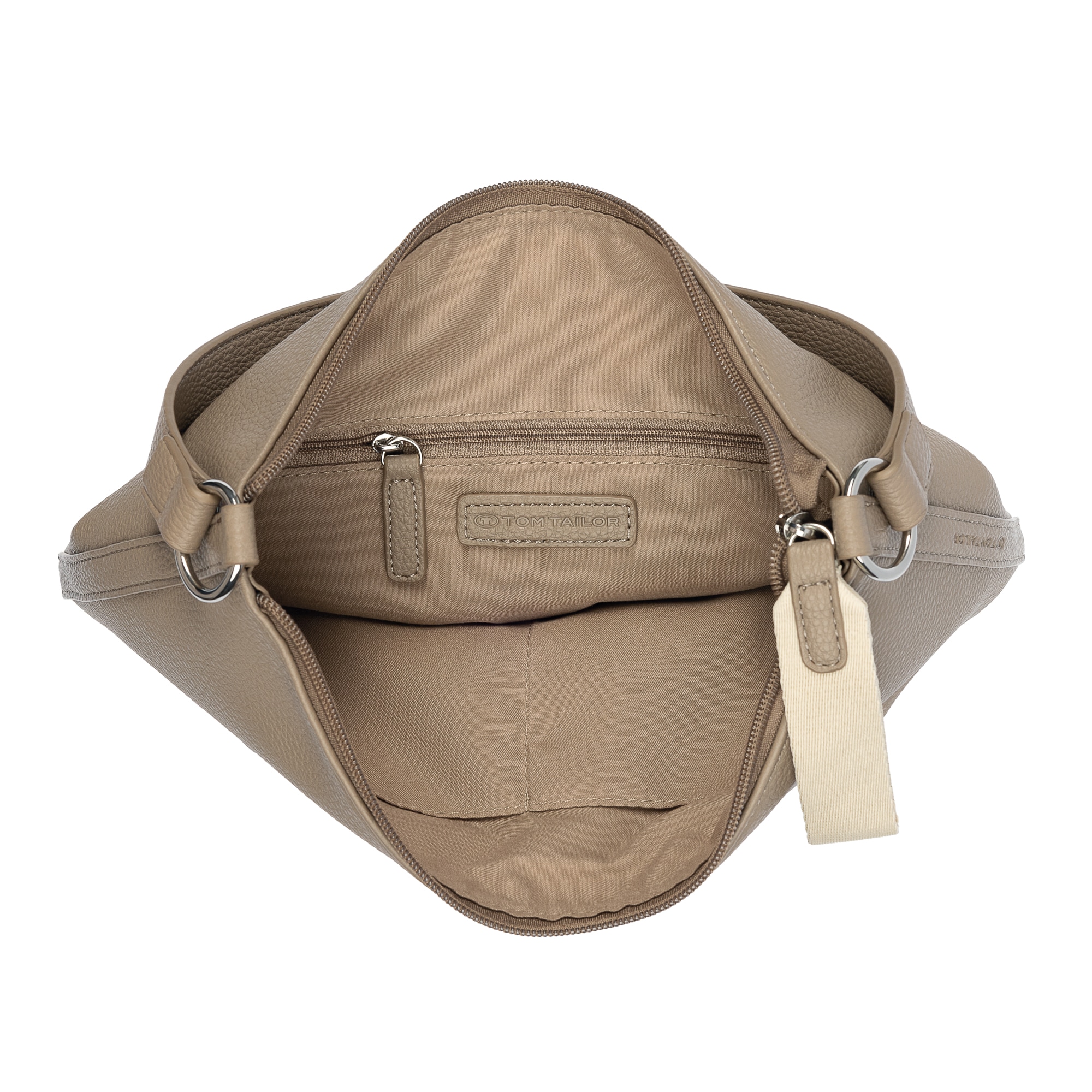 TOM TAILOR Hobo »Fania« Damen Schultertasche, mit Fellimitat-Anhänger