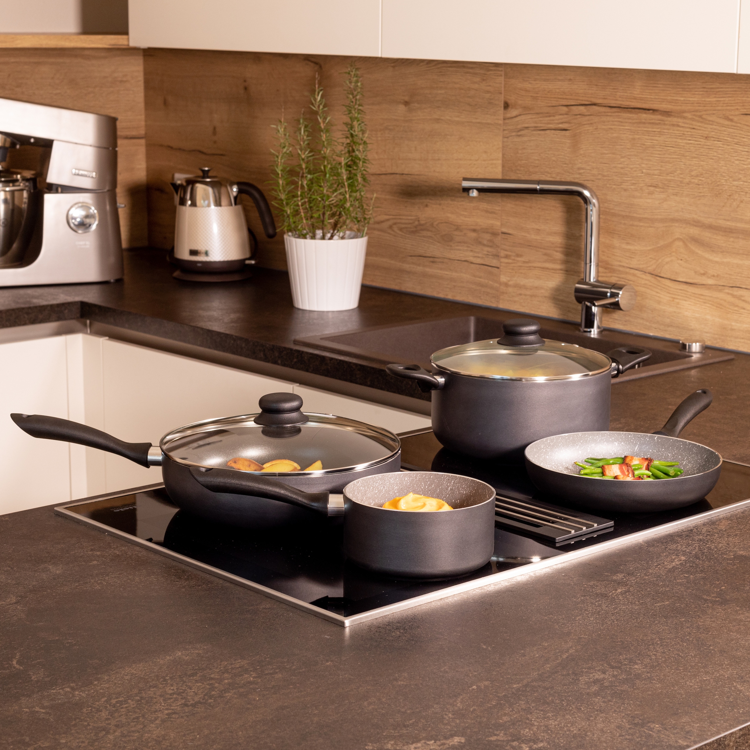 MÄSER Topf-Set »Kochtopf-Set Izar, Aluminium« Aluminium Set, 6 Stk. tlg.