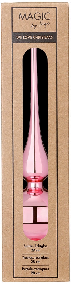 MAGIC by Inge Weihnachtsbaumkugel »Berry Kiss, Weihnachtsdeko, Christbaumschmuck«, (Set, 46 St.), Christbaumkugeln aus Glas, 45 Kugeln Ø ca. 4-6 cm, inkl. Spitze 28 cm