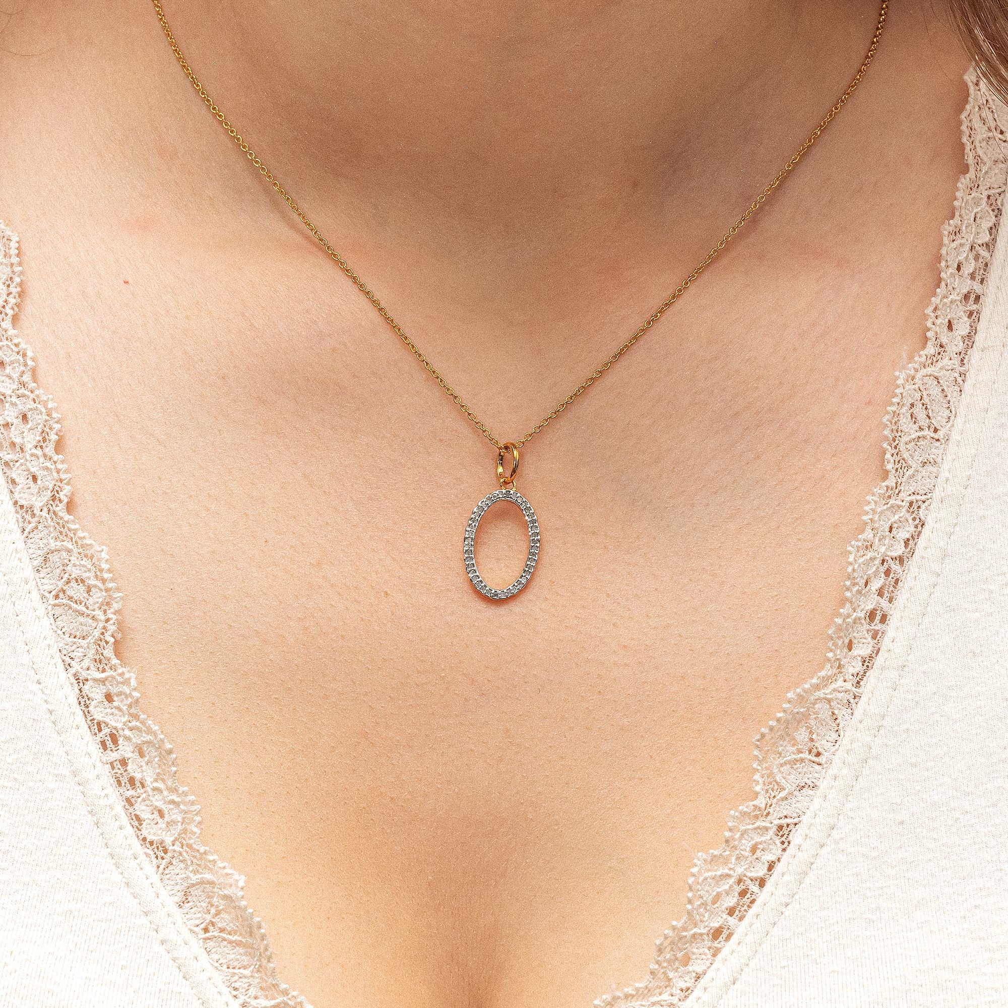 Diamonds by Ellen K. Kette mit Anhänger »Silber 925 vergoldet mit 40x Diamant zus. 0,11ct.«