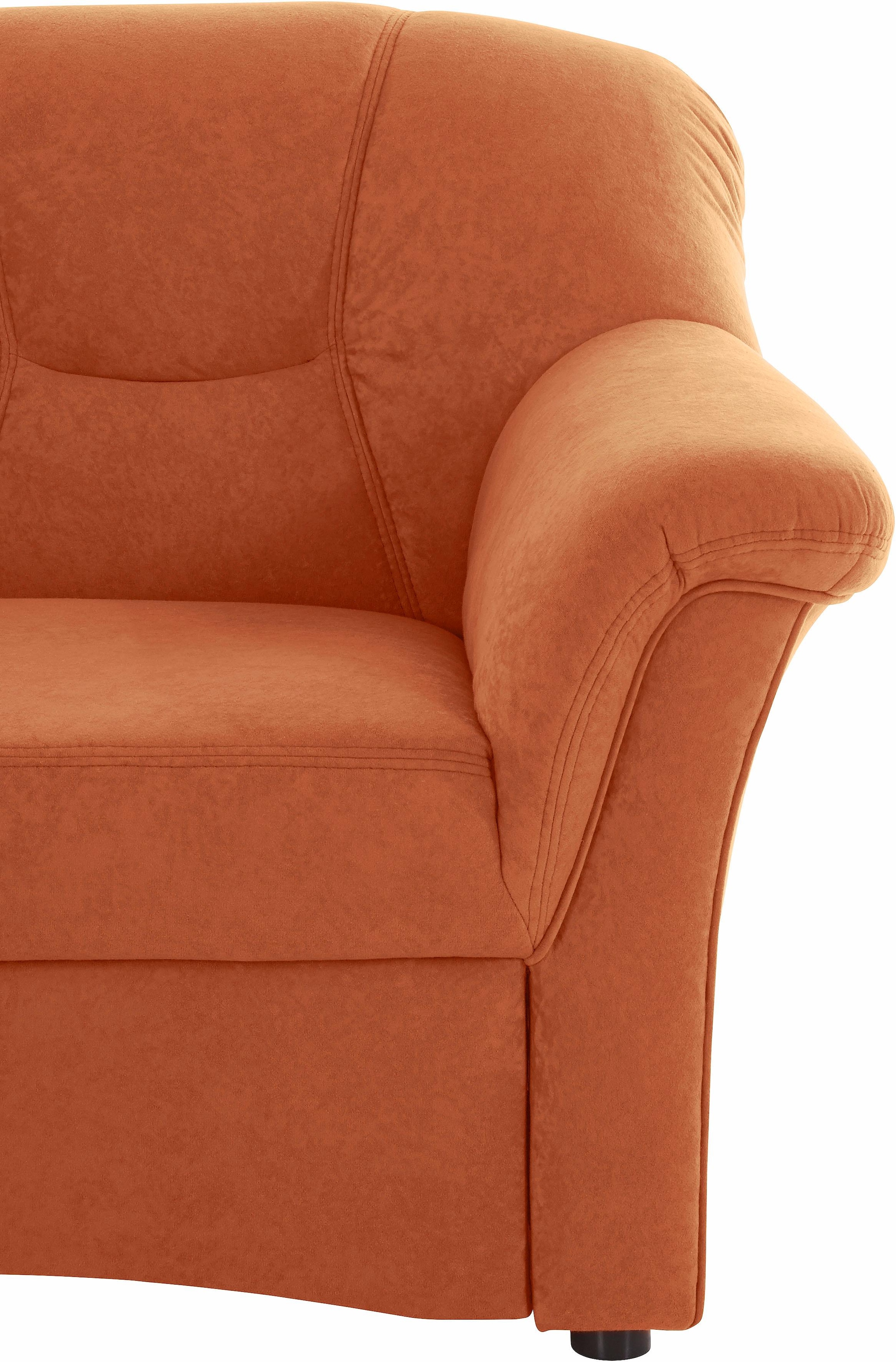 DOMO collection Ecksofa »Sarafina zeitlos und komfortabel, optional mit Federkern, L-Form«, wahlweise mit Bettfunktion