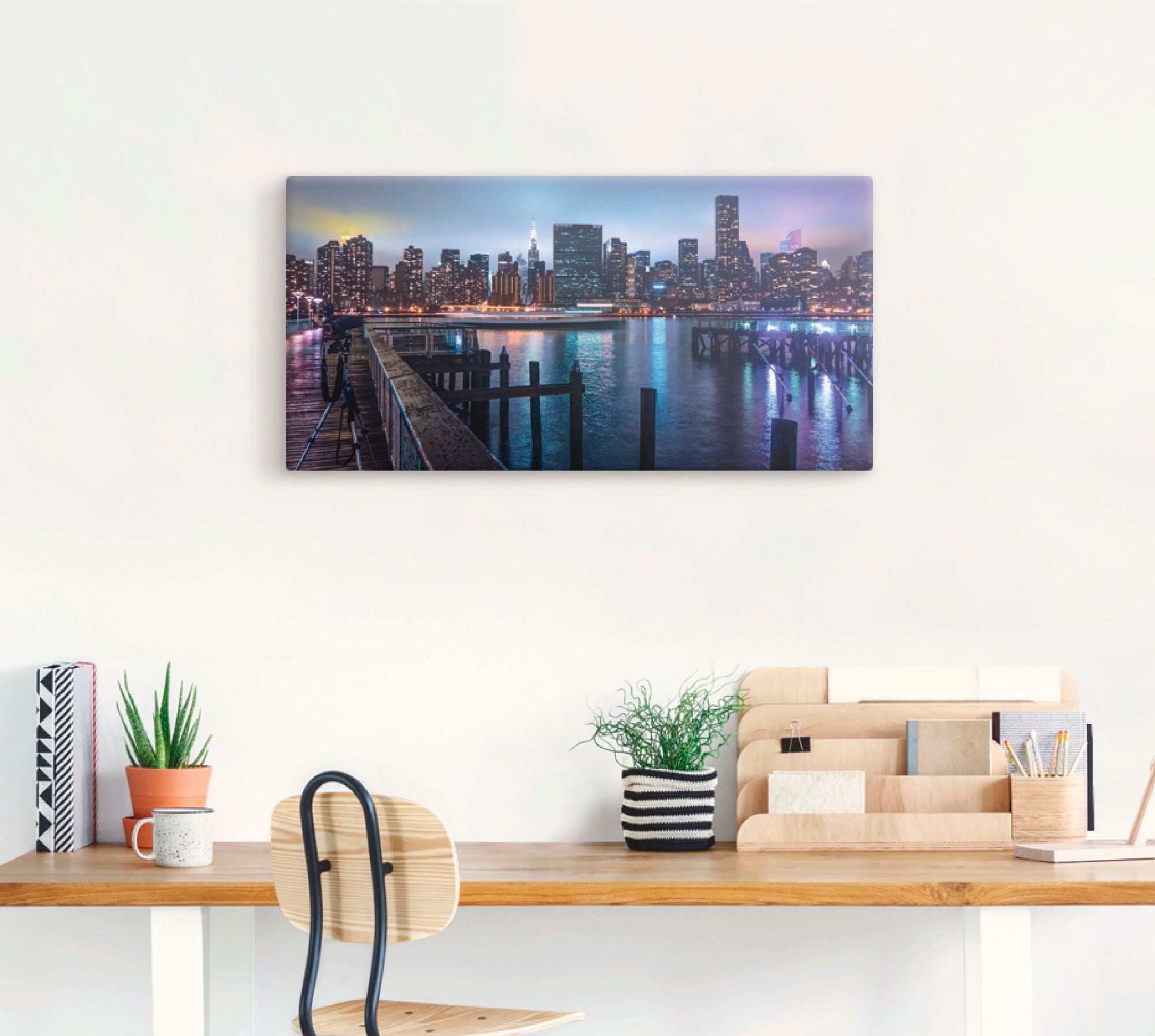 Artland Wandbild »New York Manhattan im Abendlicht«, Amerika, (1 St.), als günstig online kaufen