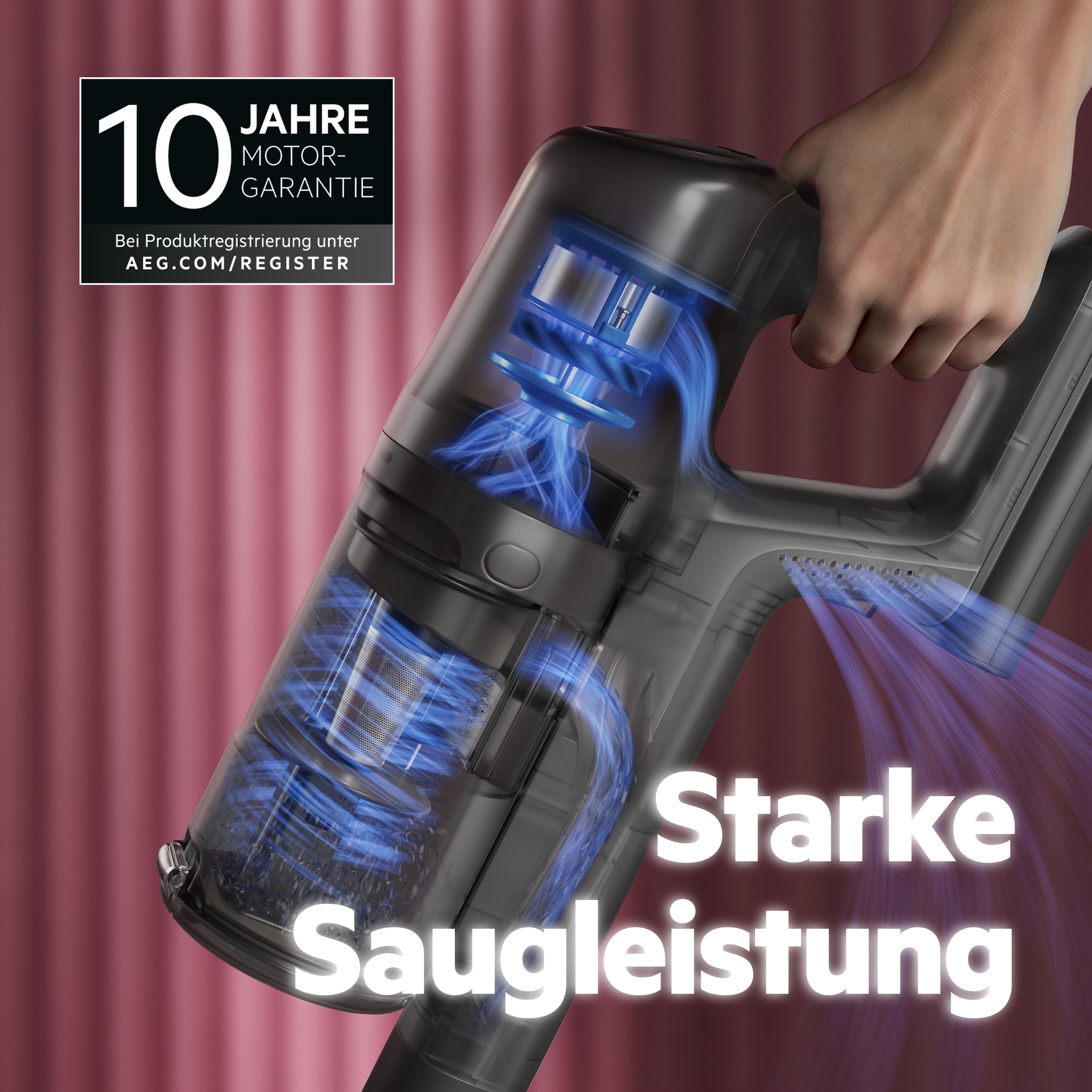 AEG Akku-Hand-und Stielstaubsauger »6000 Staubsauger«, sehr leicht 2,5 kg, 53 % Recyclingmaterial, bis zu 50 Min. Laufzeit
