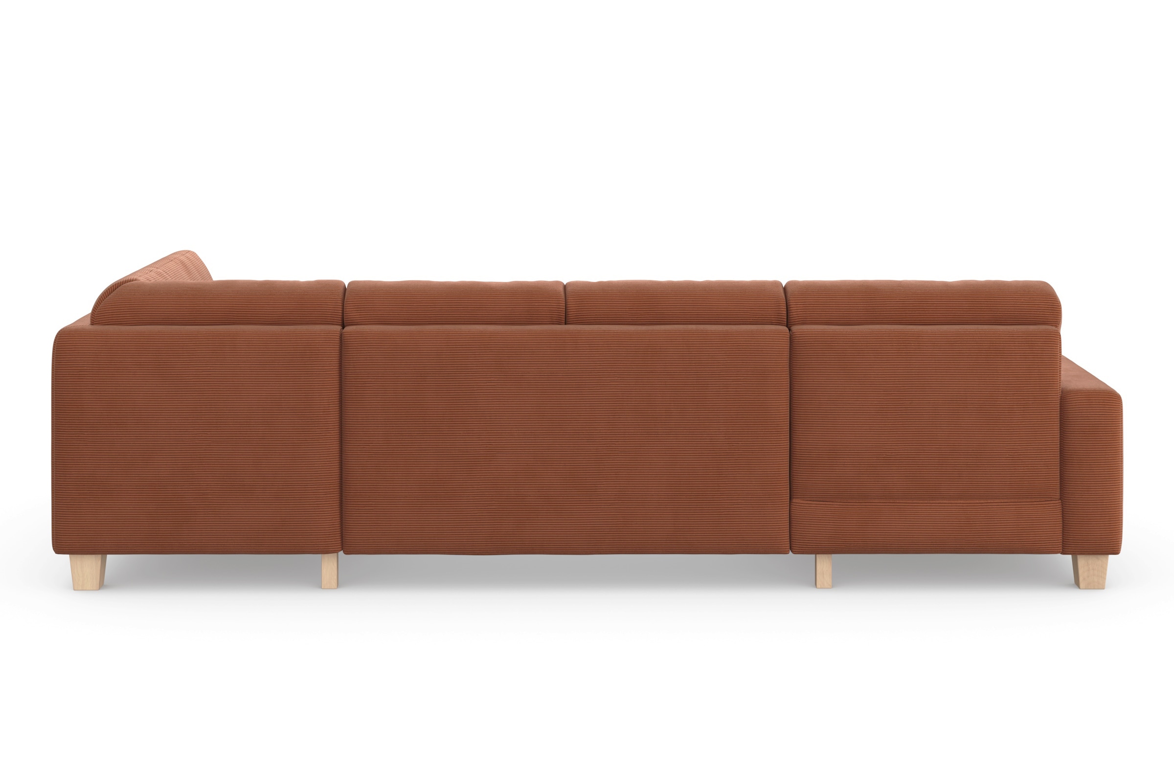 Home affaire Wohnlandschaft »Summer U-Form«, mit oder ohne Bettfunktion und Bettkasten, Cord-Bezug