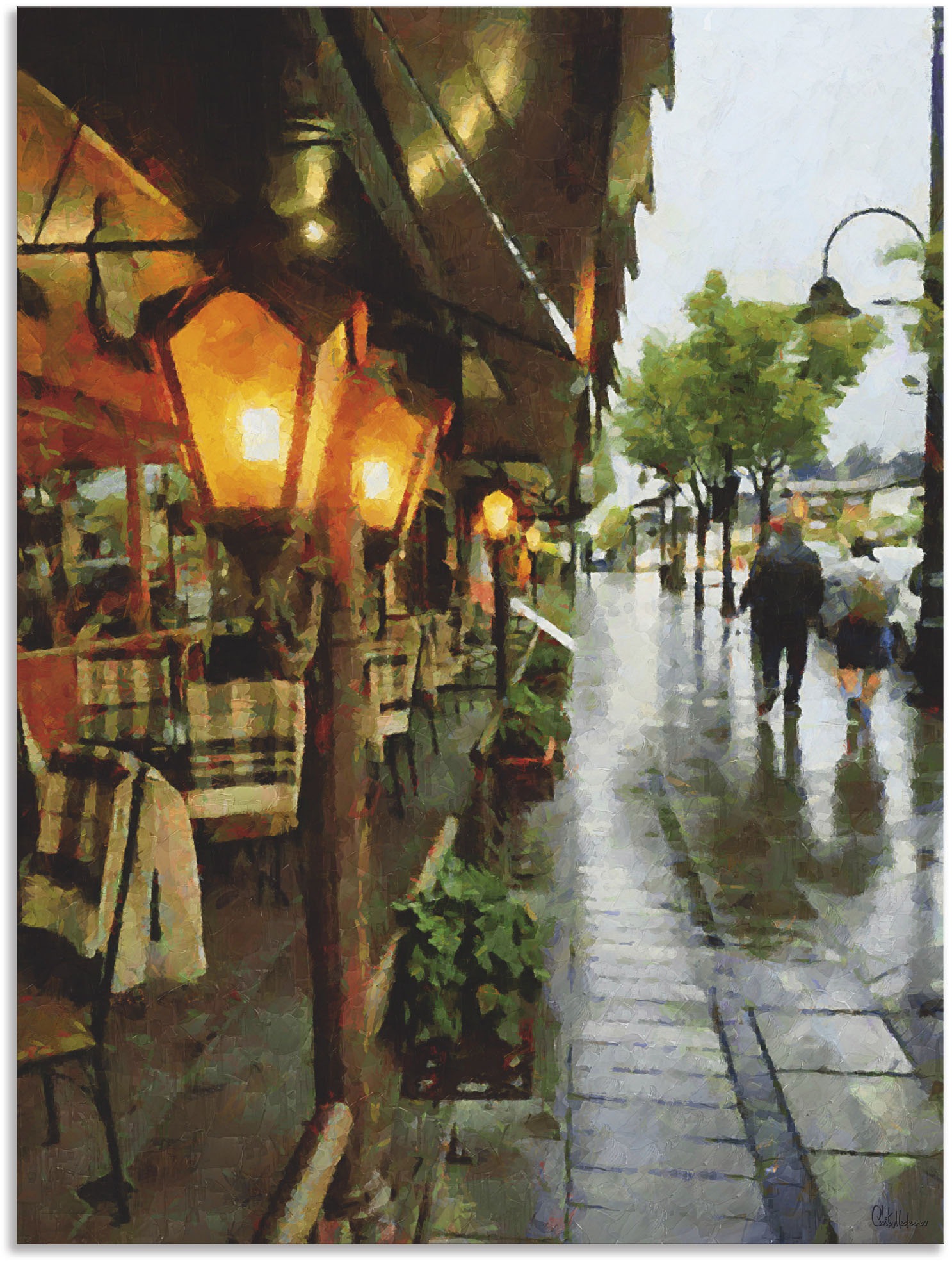 Artland Wandbild »Restaurant Lampen«, Restaurant & Cafés, (1 St.), als Alub günstig online kaufen