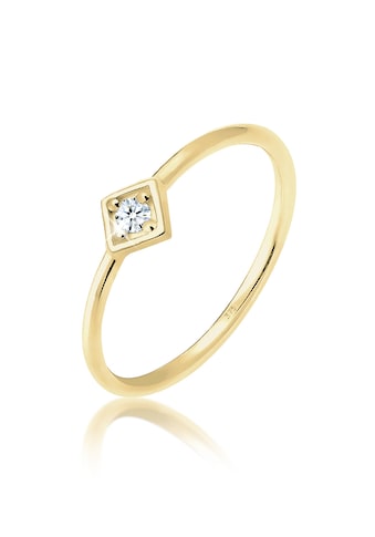 Elli DIAMONDS Verlobungsring »Verlobungsring Geo Diamant (0.03 ct.) 375 Gelbgold« kaufen