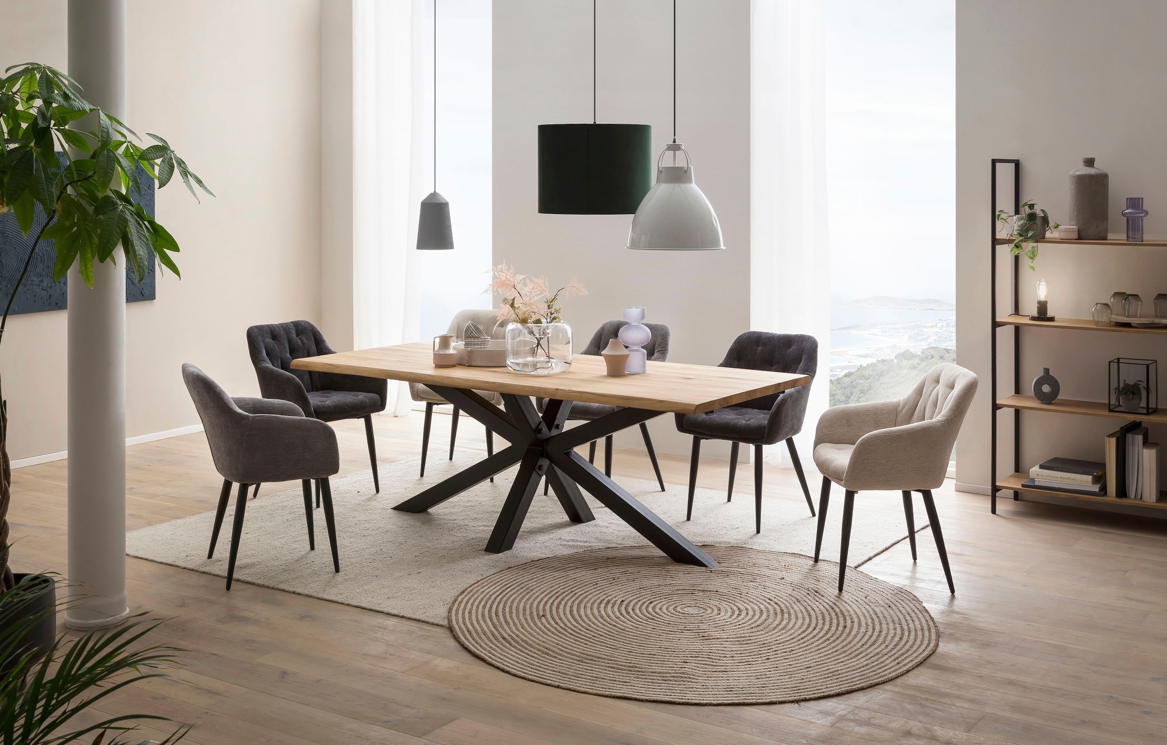 Home affaire Esszimmerstuhl »Cannes«, (Set), 2 St., Boucle, mit Bouclé Bezug