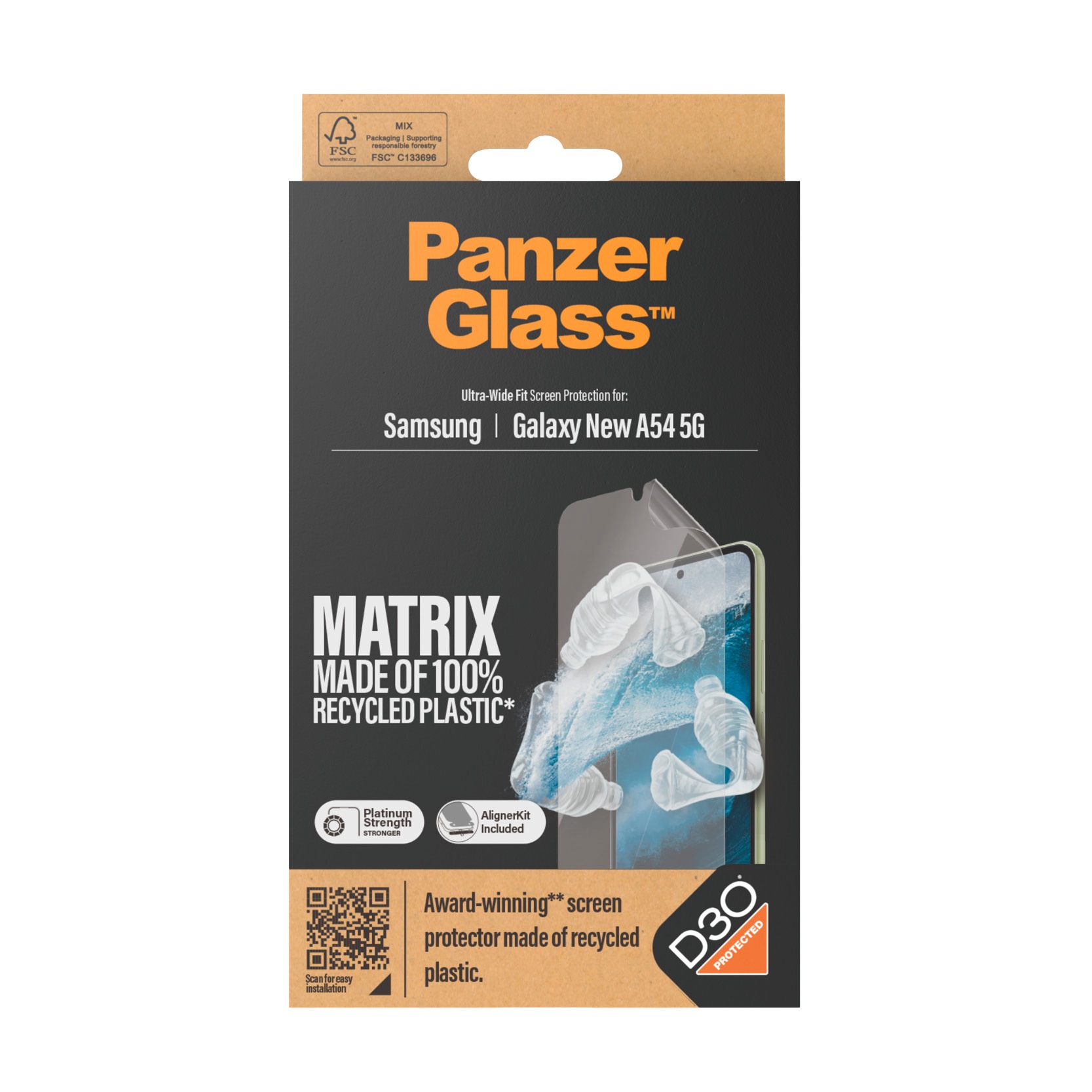 PanzerGlass Displayschutzfolie »Matrix Displayschutz für Samsung Galaxy A54 5G, UWF« für Samsung Galaxy A54 5G