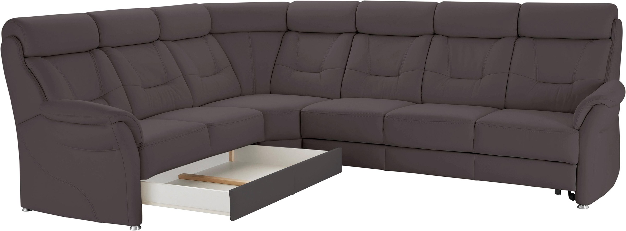 Places of Style Ecksofa »Sardinien L-Form«, mit Kopfteilverstellung, wahlweise mit Bettfunktion