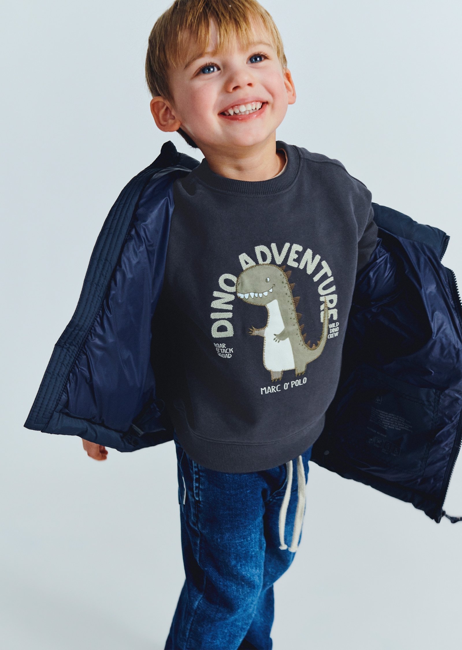 Marc O'Polo Sweatshirt , Großer Dino-Print mit auffälligem Schriftzug
