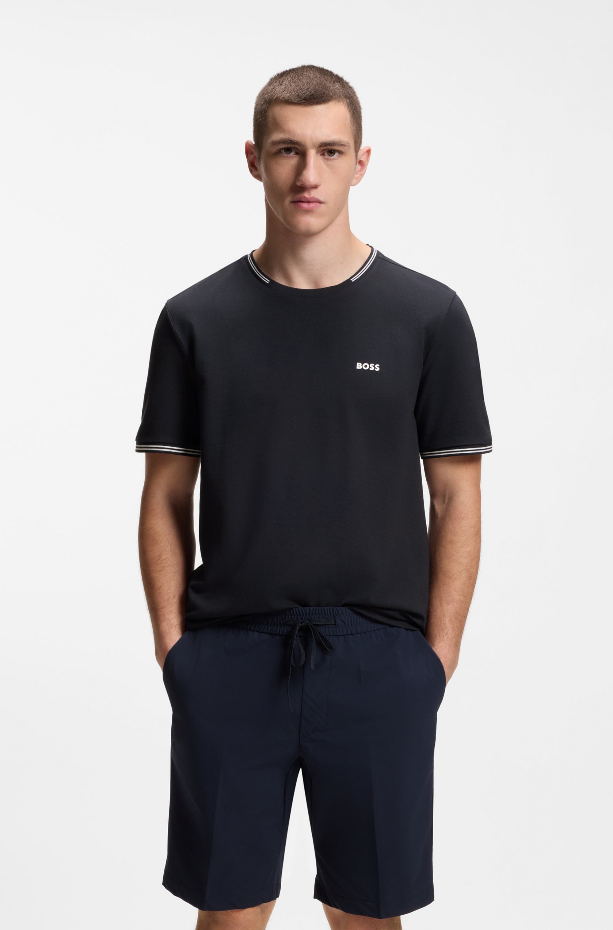 BOSS GREEN T-Shirt »Taul« aus softem Stretch-Baumwoll-Piqué, Regular Fit