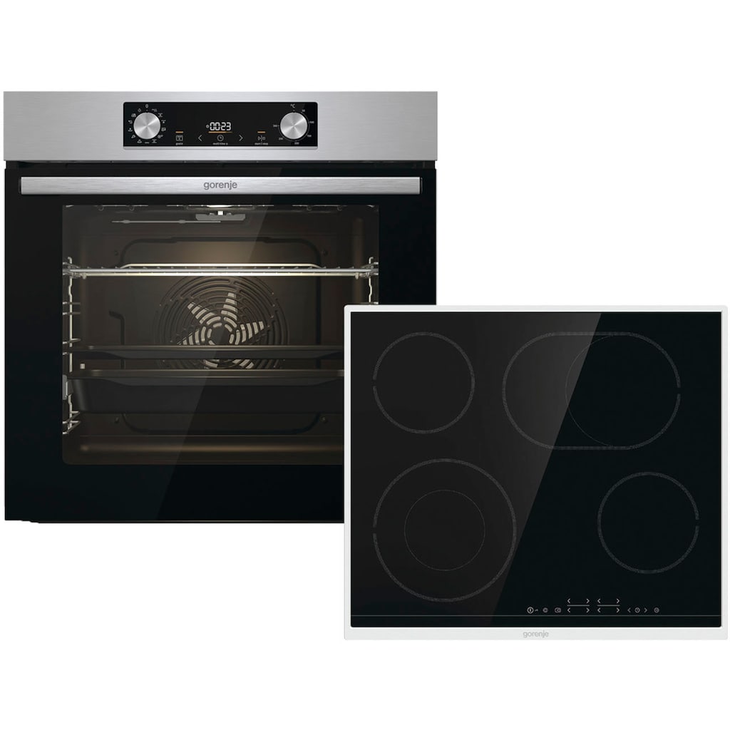 GORENJE Backofen-Set »Steam Set«, BOS6737E06X, mit 1-fach-Teleskopauszug