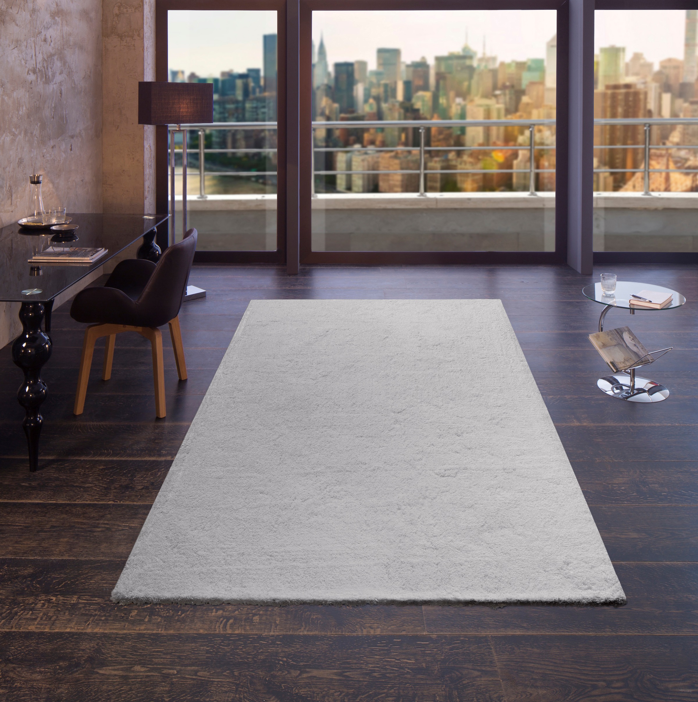 my home Hochflor-Teppich »Microfaser Teppich Magong, besonders weich, sehr feiner Flor«, rechteckig, 25 mm Höhe, uni, Wohnzimmer, Schlafzimmer, Kinderzimmer, auch rund und als Läufer