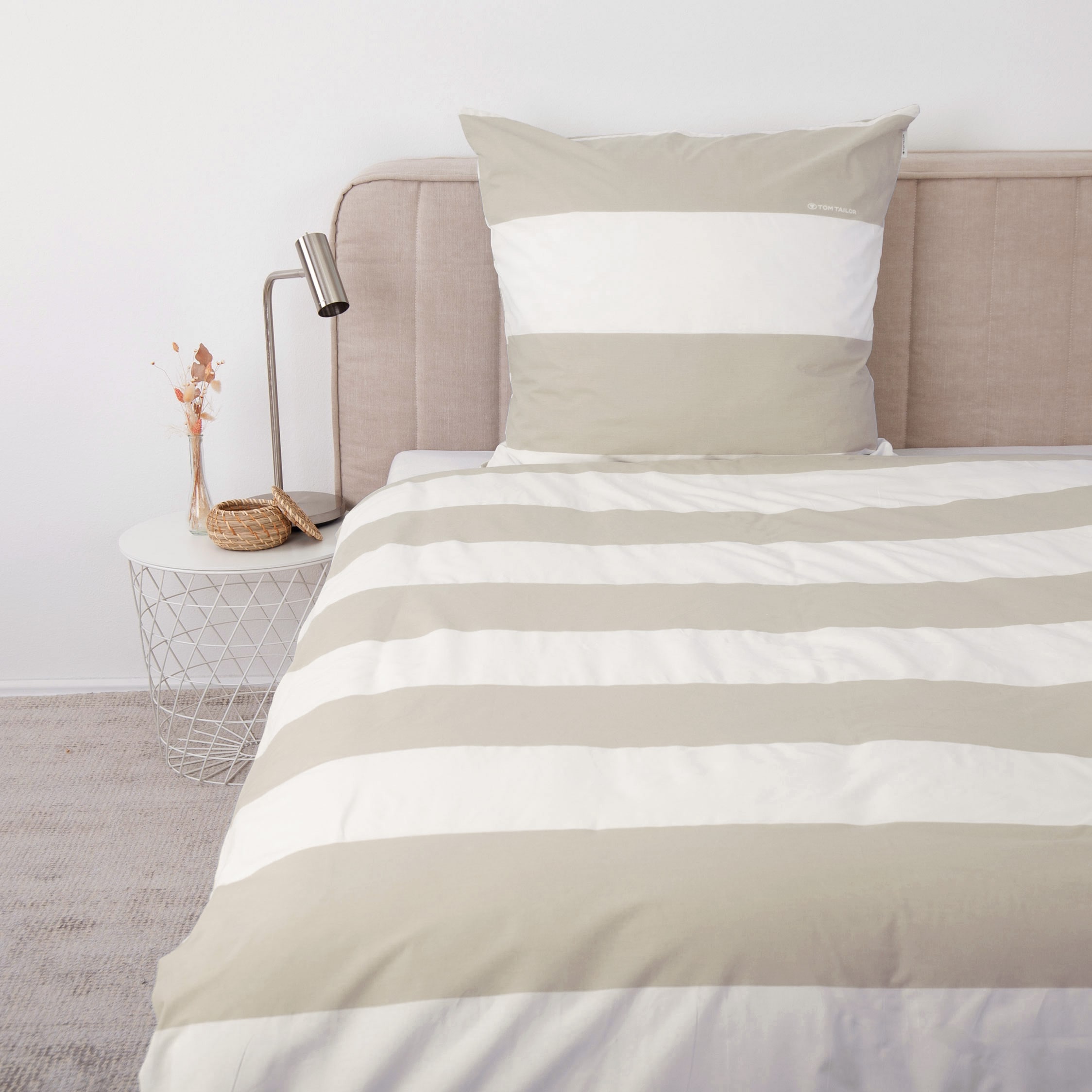 TOM TAILOR HOME Wendebettwäsche »SIENA in Gr. 135x200cm, 155x220cm oder 200x220cm«, gestreifte Bettwäsche aus Baumwolle, Bettwäsche mit Wendeoptik