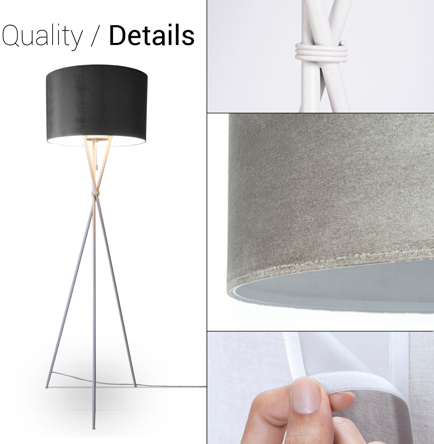 Paco Home Stehlampe »Kate uni Color«, Leuchtmittel E27   ohne Leuchtmittel, günstig online kaufen