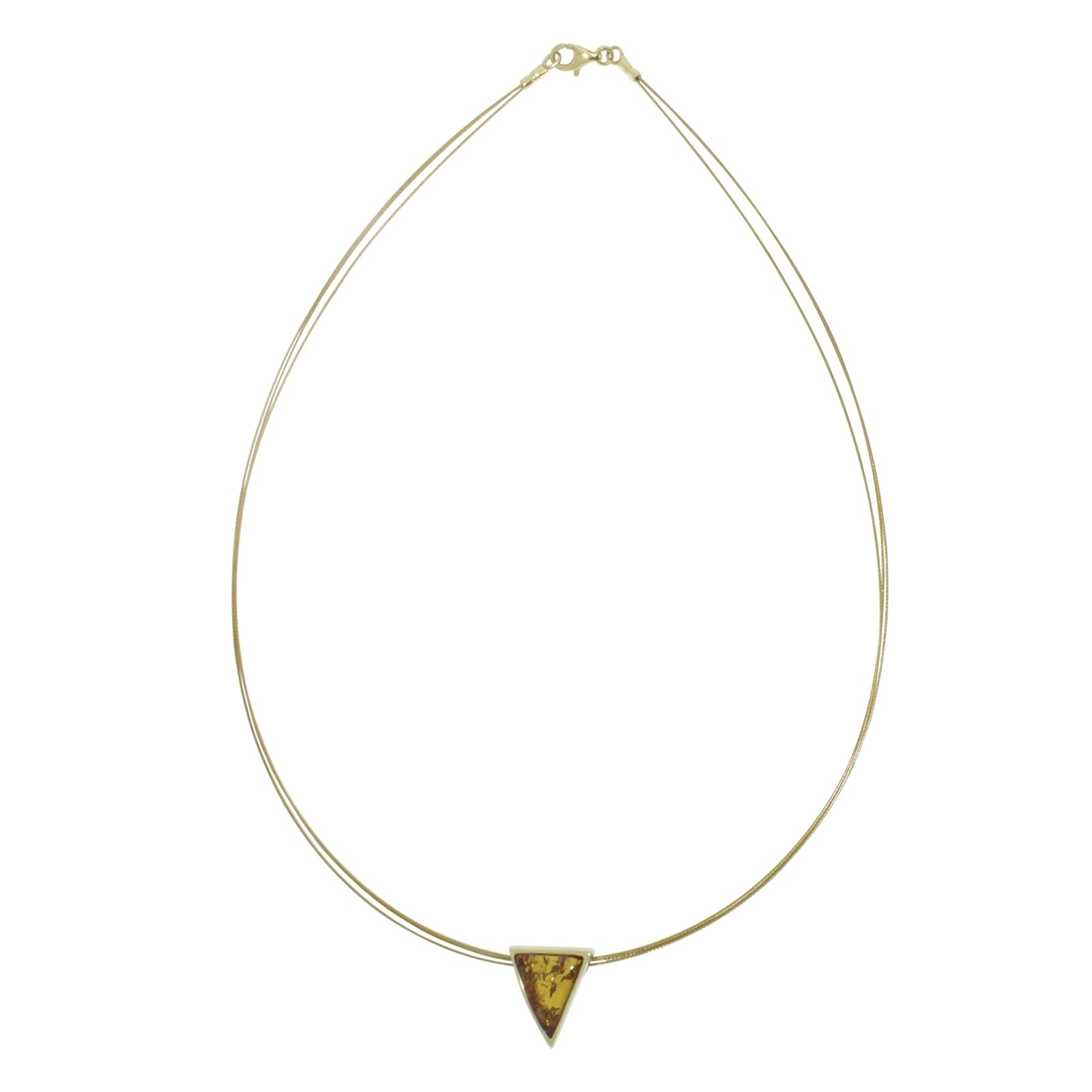 OSTSEE-SCHMUCK Kette mit Anhänger »Ostsee-Schmuck Halsreif mit Anhänger Gleiter-Classic 17x14 mm«, (2 tlg.)