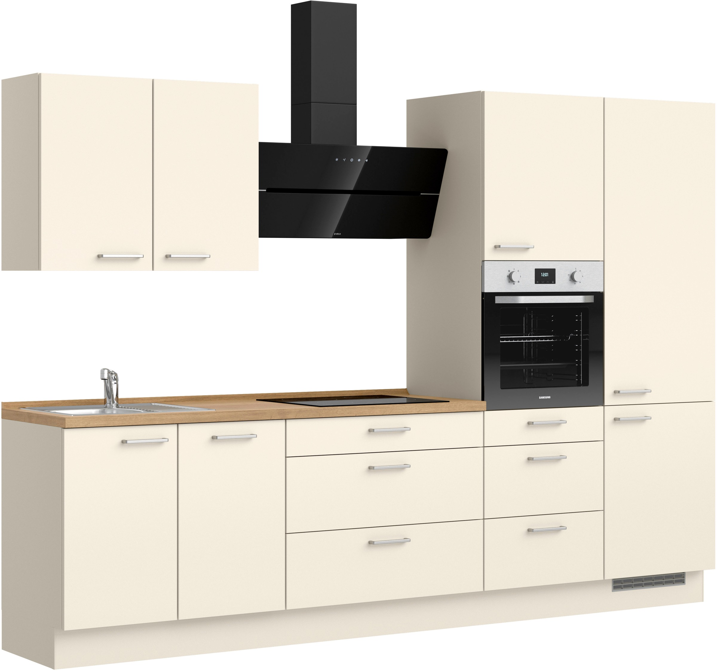 nobilia® Küchenzeile »"Touch II"«, vormontiert, Ausrichtung wählbar, Breite 300 cm, wahlw. mit E-Geräten