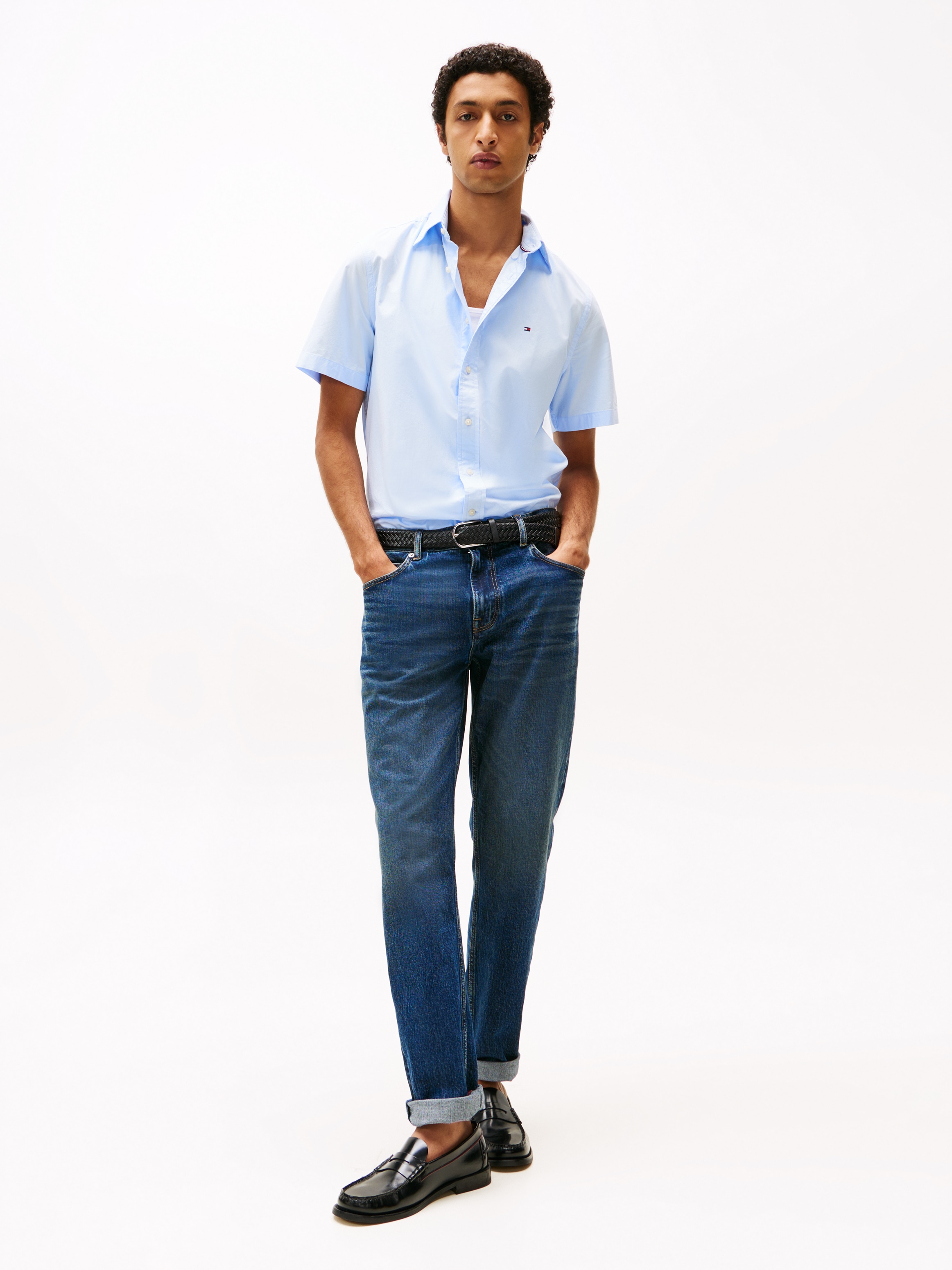 Tommy Hilfiger Kurzarmhemd »FLEX POPLIN SOLID S/S SHIRT«