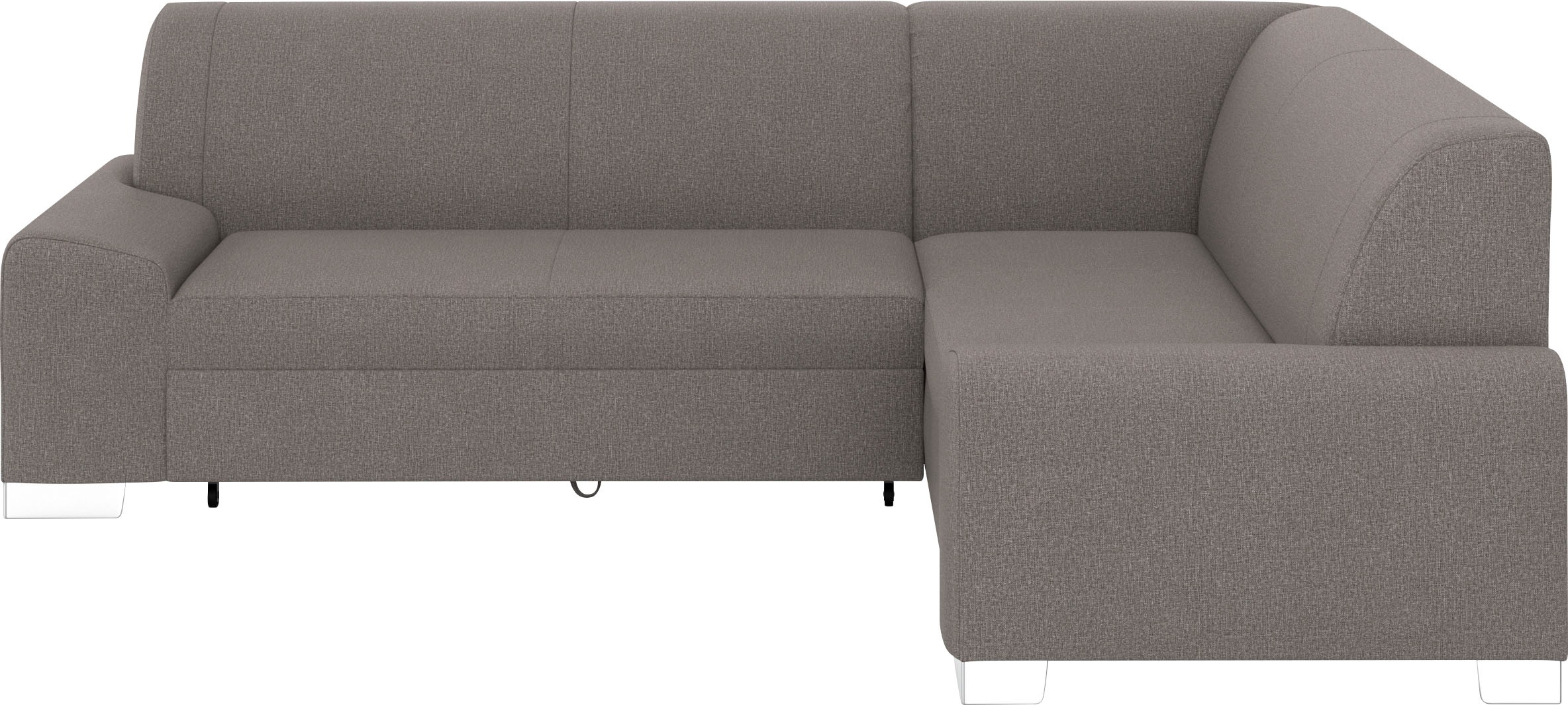 DOMO collection Ecksofa »Anzio in kubischer Formensprache, flache Armlehnen, L-Form«, Wahlweise mit Bettfunktion und Federkern für hohen Sitzkomfort